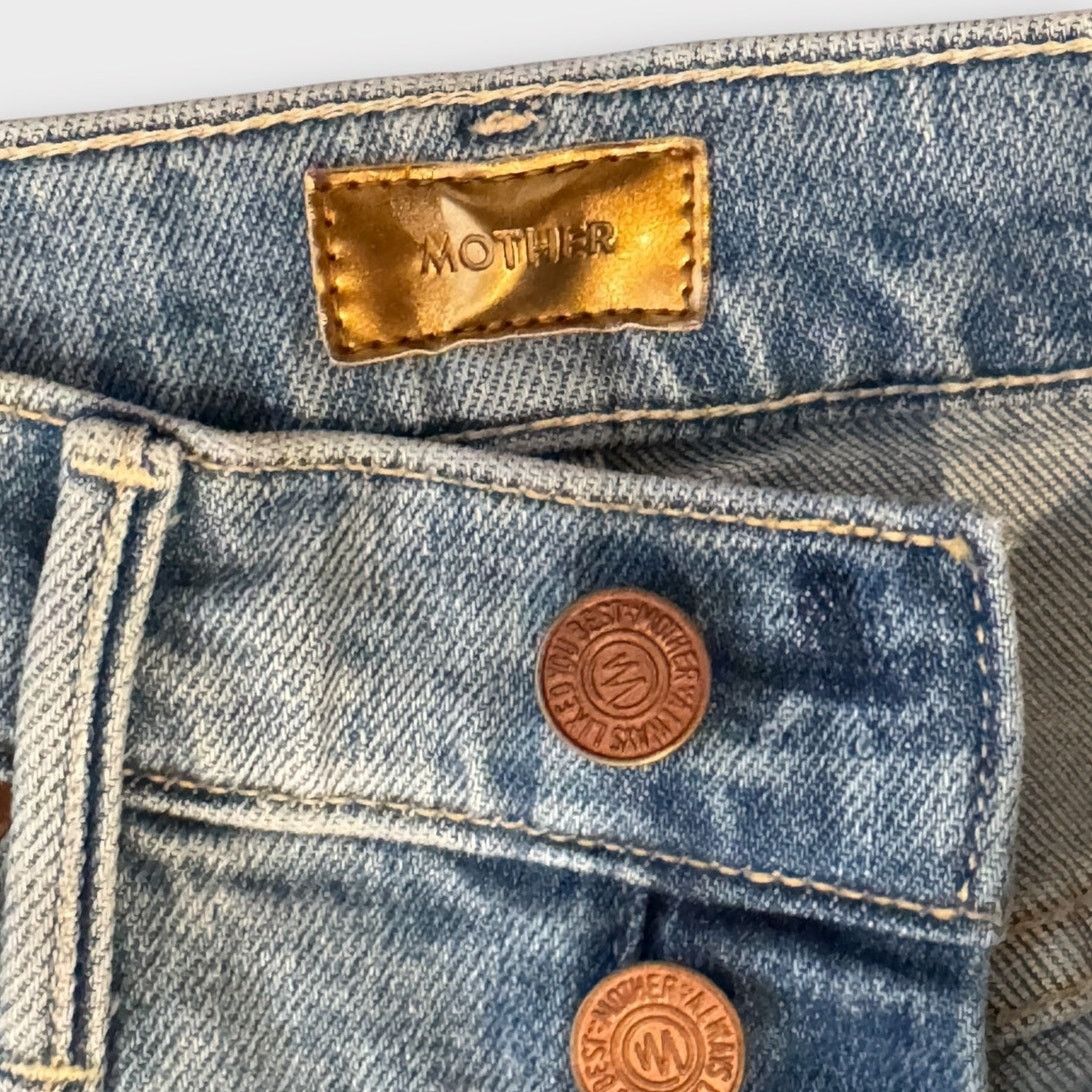 MOTHER NWT MOTHER The Pixie Dazzler Fray Hem Ankle Jeans Size 23 Size 23" - 7 Thumbnail