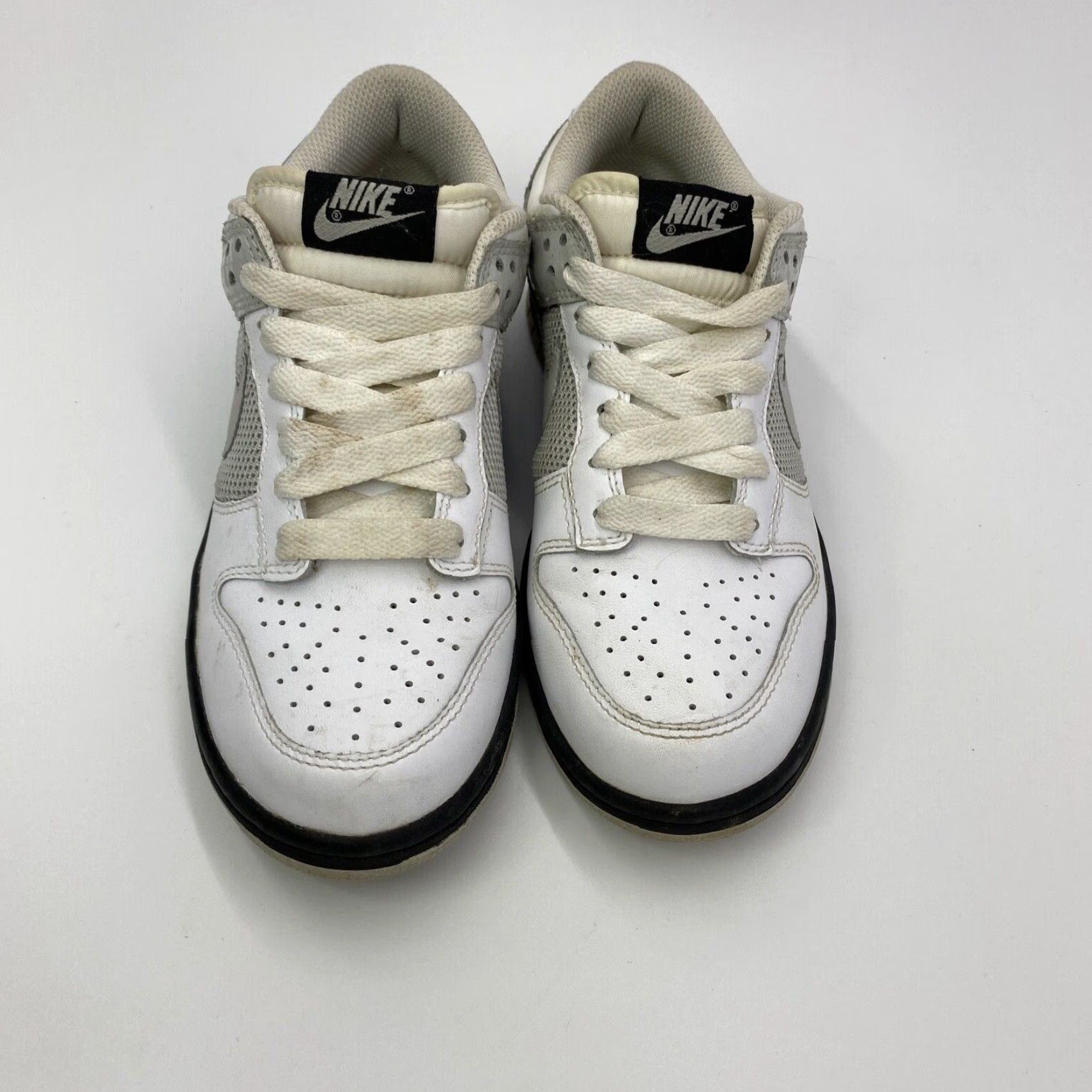 VINTAGE Nike Dunk Low 'White/Neutral Grey/Black' Women's Skate Sneakers Size 6.5 US 317813-101 2008