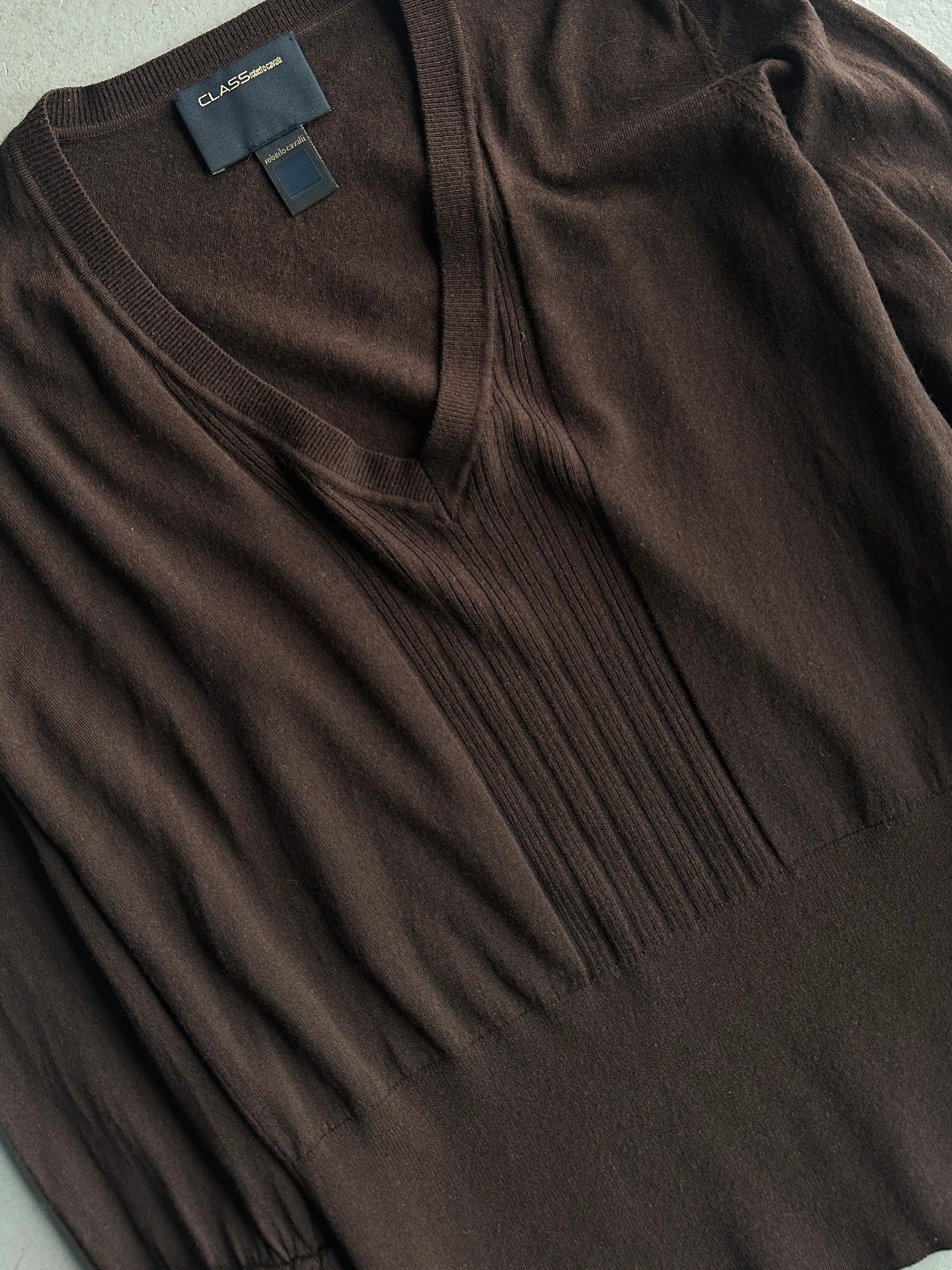 Roberto Cavalli ROBERTO CAVALLI early 2000s V NECK SOFT KNIT Size L / US 10 / IT 46 - 4 Thumbnail