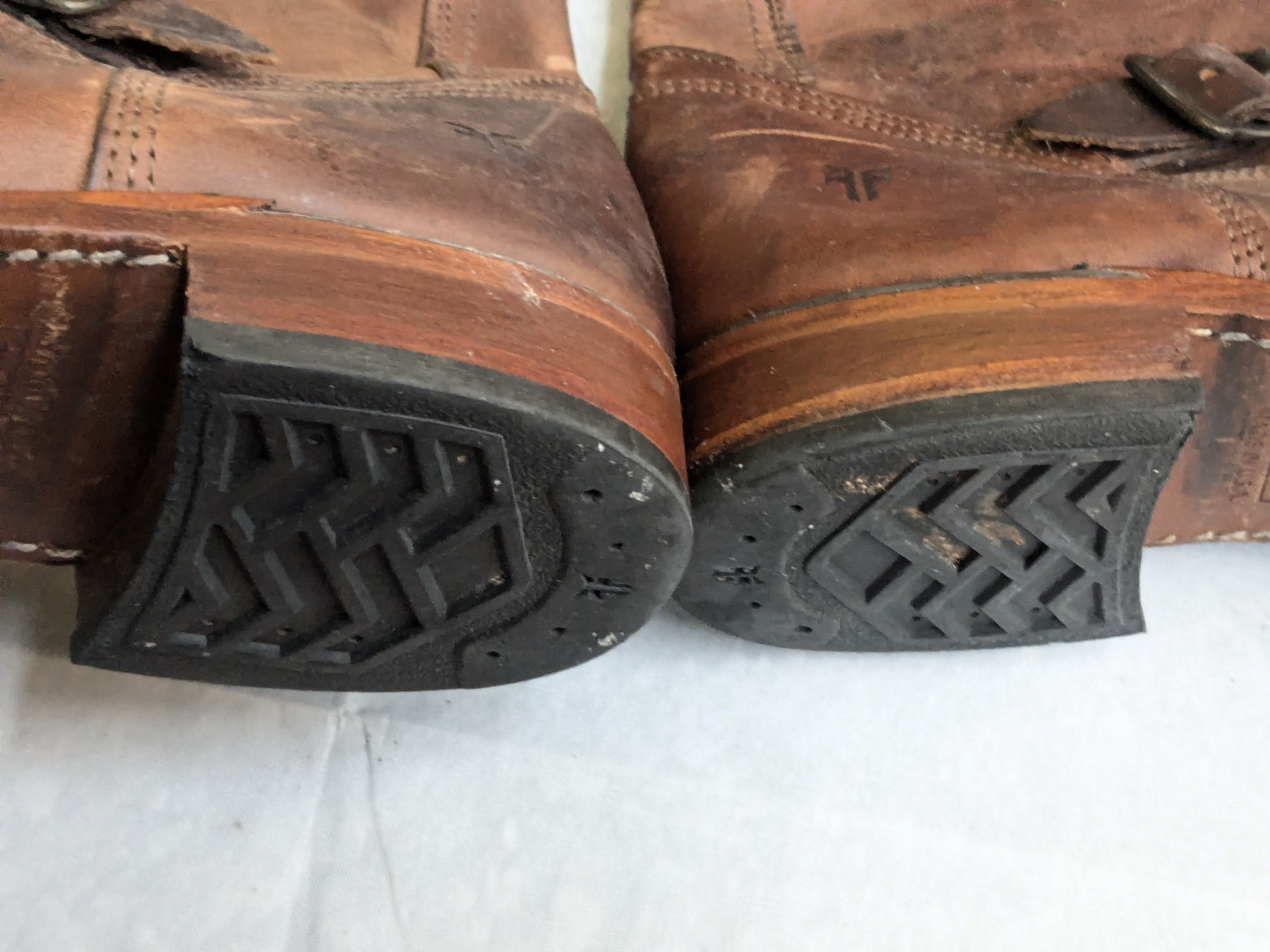 Frye Frye Engineer Boots Brown 12 D Leather Buckle Size US 12 / EU 45 - 15 Thumbnail