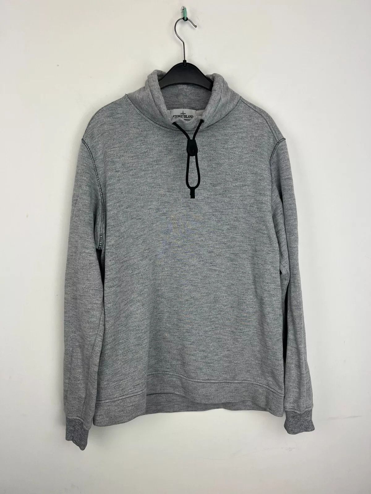 image of Original Stone Island Turtleneck Sweatshirt in Grey, Men's (Size Large)