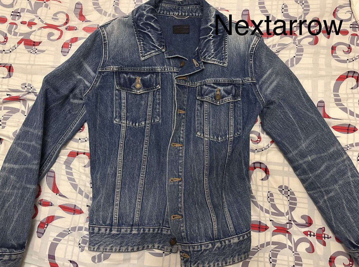 Saint Laurent SLP 17ss embroidered denim jacket