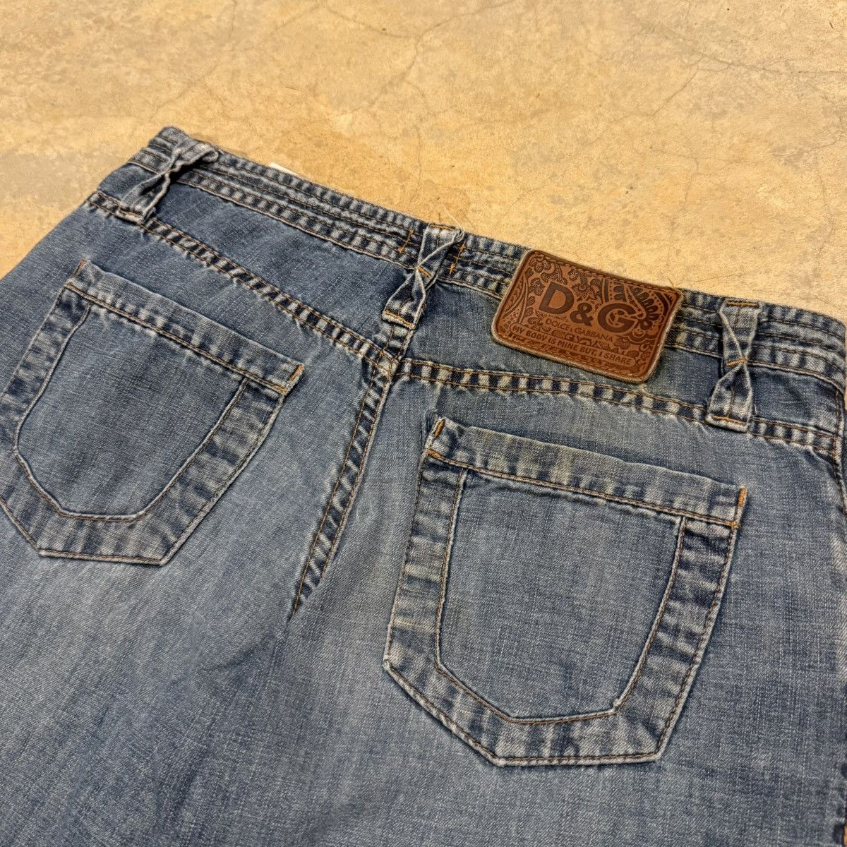 Dolce & Gabbana Vtg 2000s Dolce & Gabbana Double Seam Faded Distressed Jeans Size US 31 - 12 Thumbnail