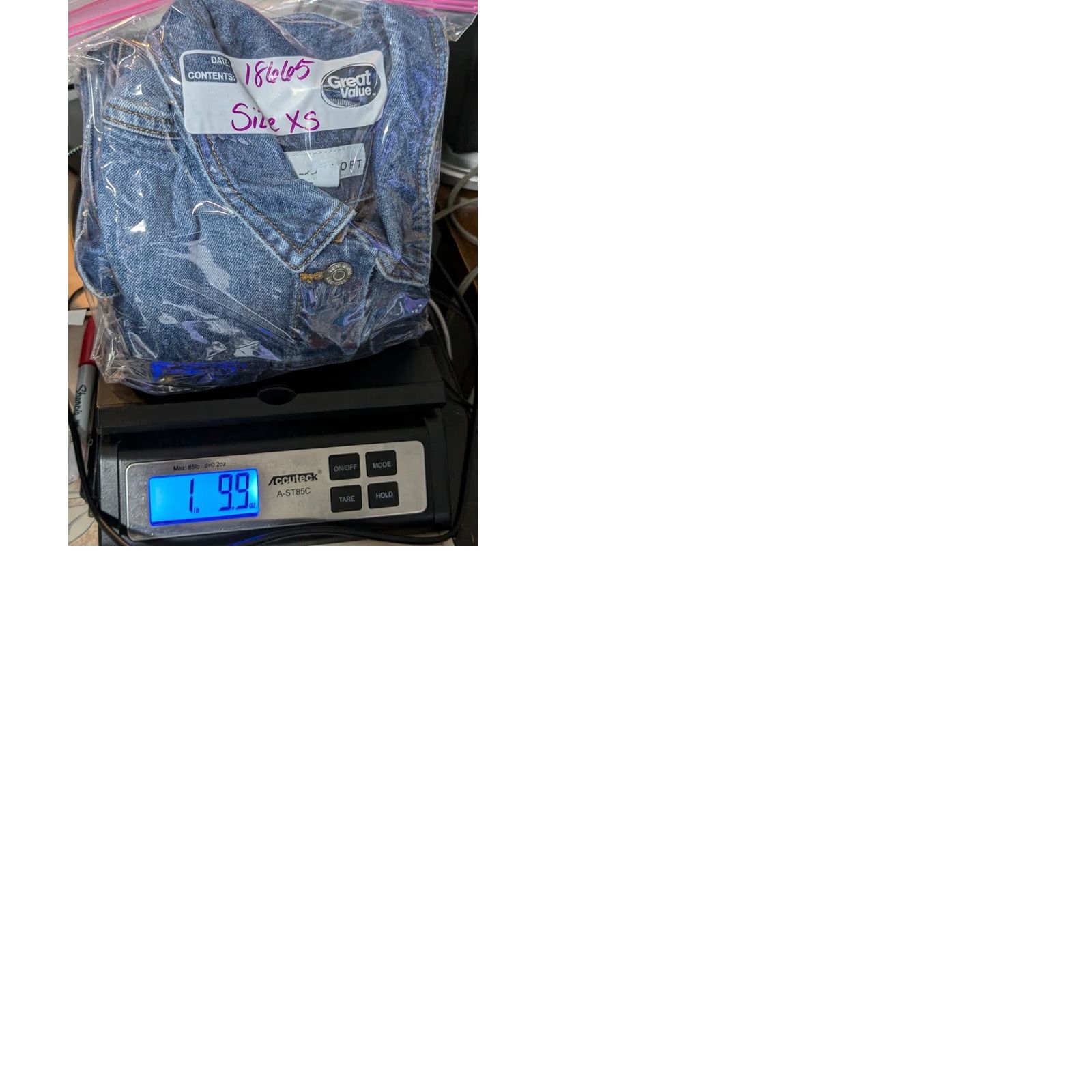 Ann Taylor LOFT Women XS Blue Stretch Denim Trucker Jacket, Regular, Button Closure, Casual, Jeans, Denims, Trucker Jacket Size 26" / US 2 / IT 38 - 11 Thumbnail