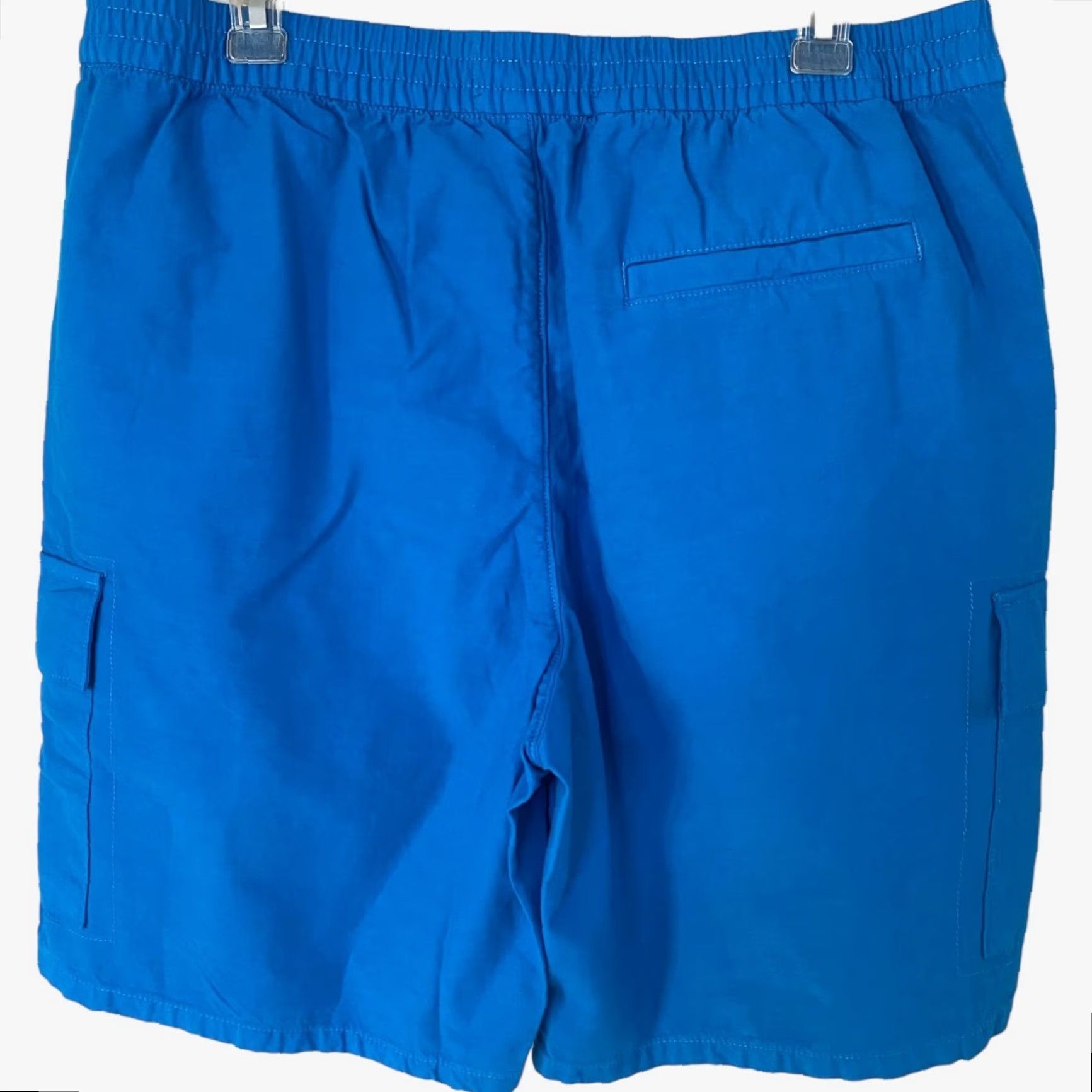 Everlane VINTAGE Everlane Cargo Shorts Men Large Organic Cotton Linen Blend Blue Casual Outdoor New Size US 33 - 4 Thumbnail