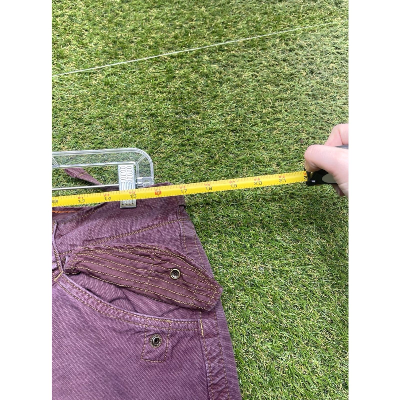 Gap VINTAGE Gap 1969 Pants Carpenter Straight Jeans 90s Purple Mens 33x32 Canvas Cotton Relaxed Hipster Workwear Casual Size US 33 - 7 Thumbnail