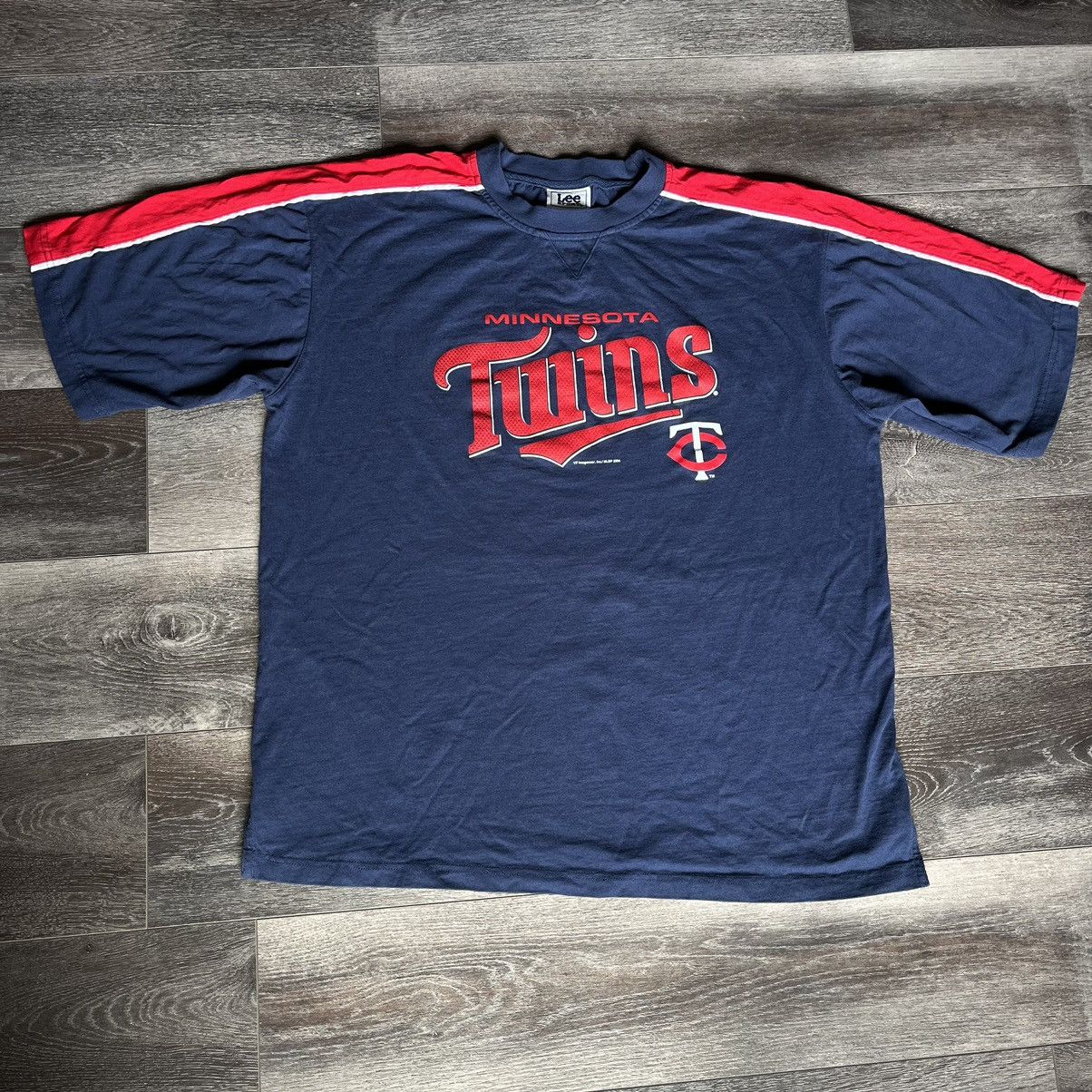 Lee × MLB × Vintage Vintage Minnesota Twins MLB Striped Heavyweight Graphic Tee Size US L / EU 52-54 / 3 - 1 Thumbnail