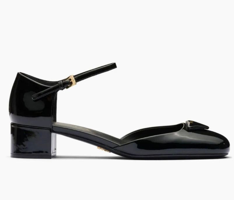 image of Prada Patent Leather Pumps Size 38 in Black, Women's