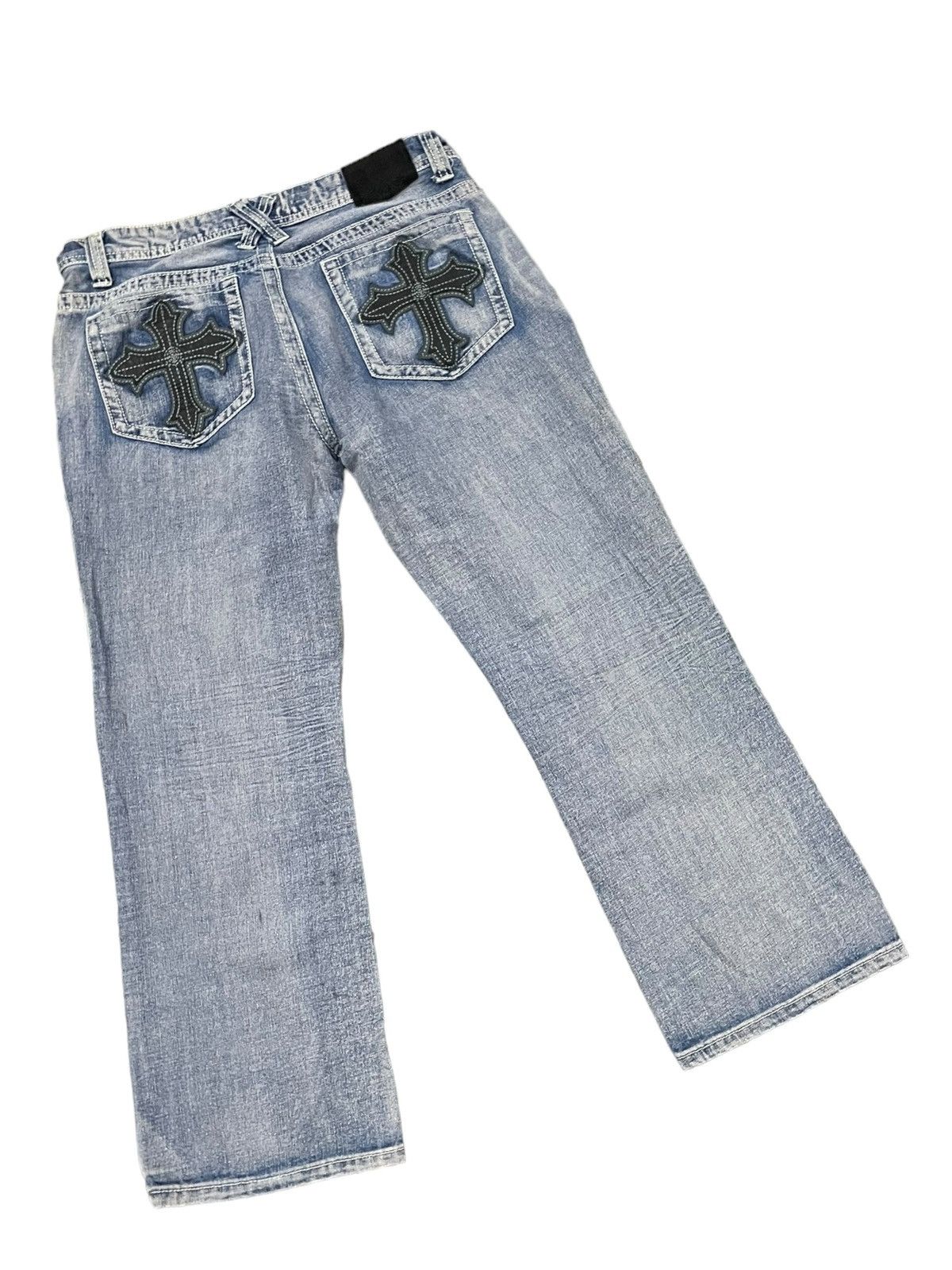 If Six Was Nine Xtreme Couture Cross Pocket Jeans Size US 35 - 7 Thumbnail