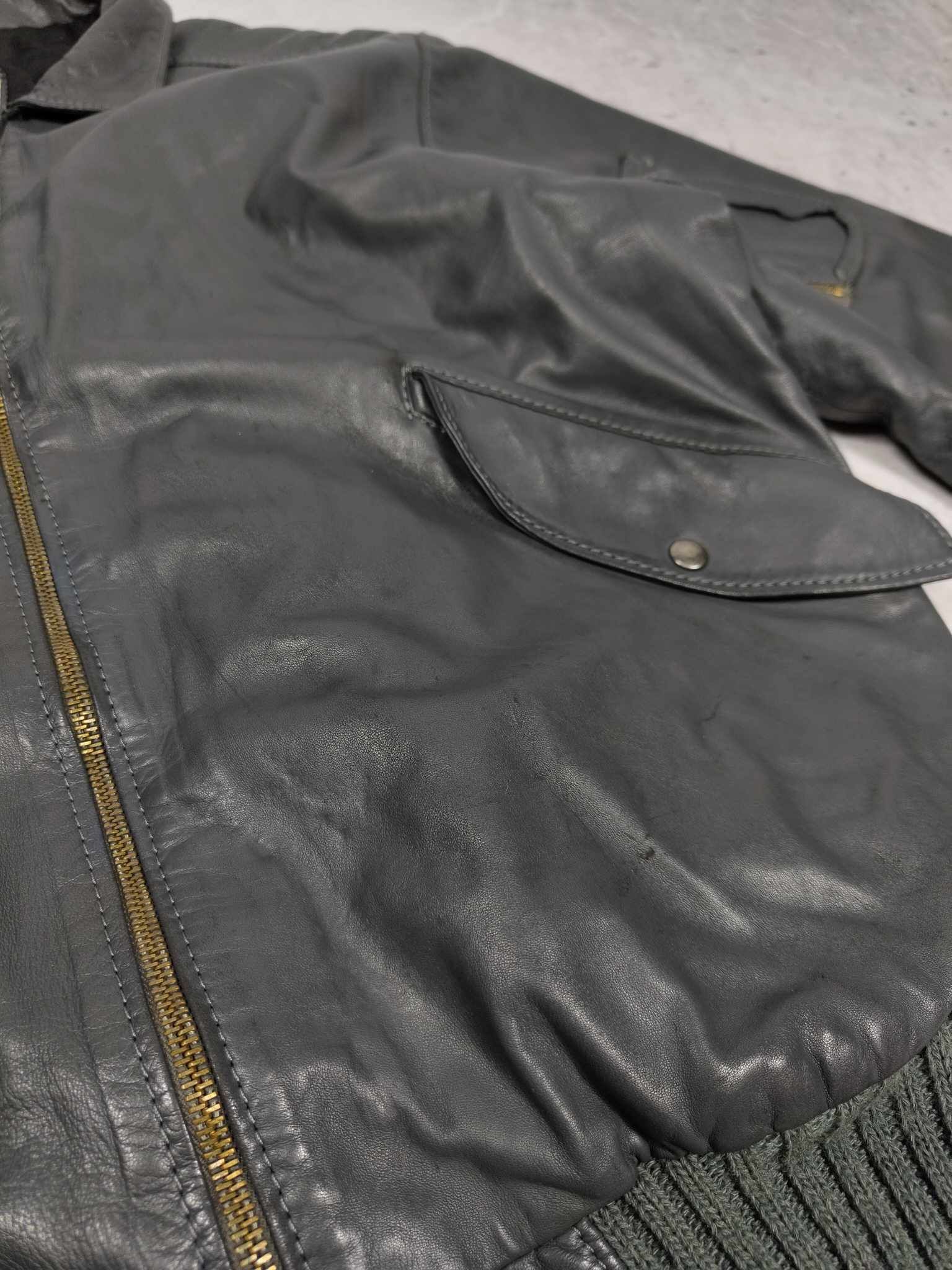 Marithe + Francois Girbaud 80s Vintage Marithé + François Girbaud Leather Bomber Jacket Size US XL / EU 56 / 4 - 8 Thumbnail