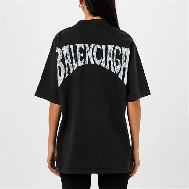 Balenciaga o1g2r1mq0924 T Shirts in Black Size XXS / US 00 / IT 34 - 4 Thumbnail