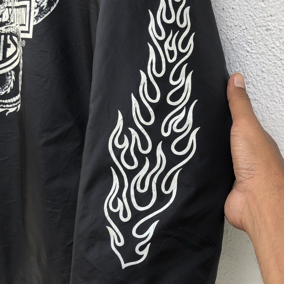 Harley Davidson VTG 1995 Harley Davidson Dragon Graphic windbreaker Jacket Size US M / EU 48-50 / 2 - 7 Thumbnail