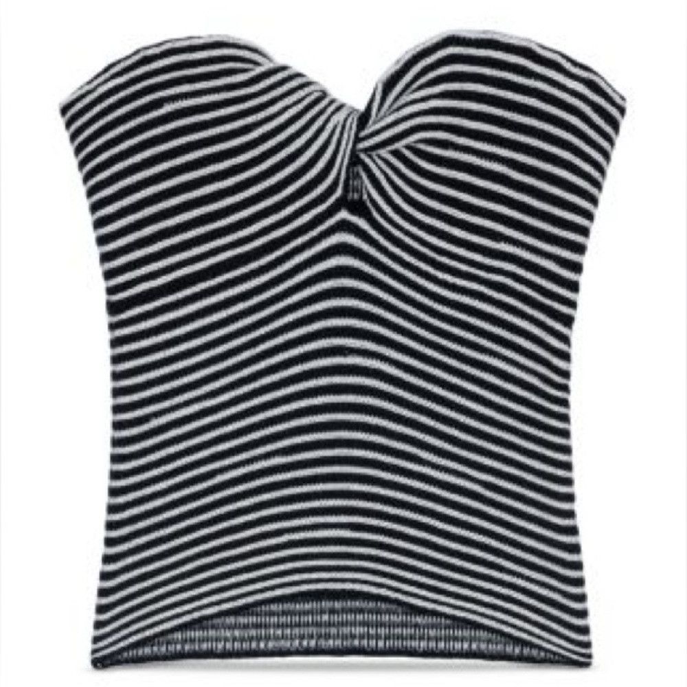Zadig & Voltaire Zadig & Voltaire Twista Strapless Knit Top NWT Striped Wool Size L / US 10 / IT 46 - 3 Thumbnail
