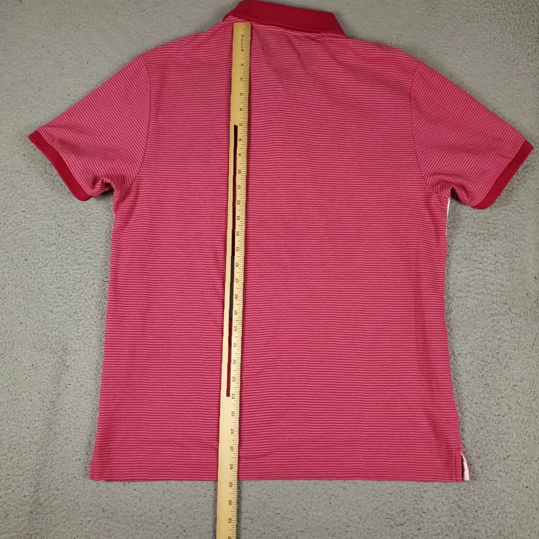 Vintage Penguin Polo Shirt Mens L Red/Pink Striped Polo Shirt Casual Short Sleeve Mens Size US L / EU 52-54 / 3 - 4 Thumbnail
