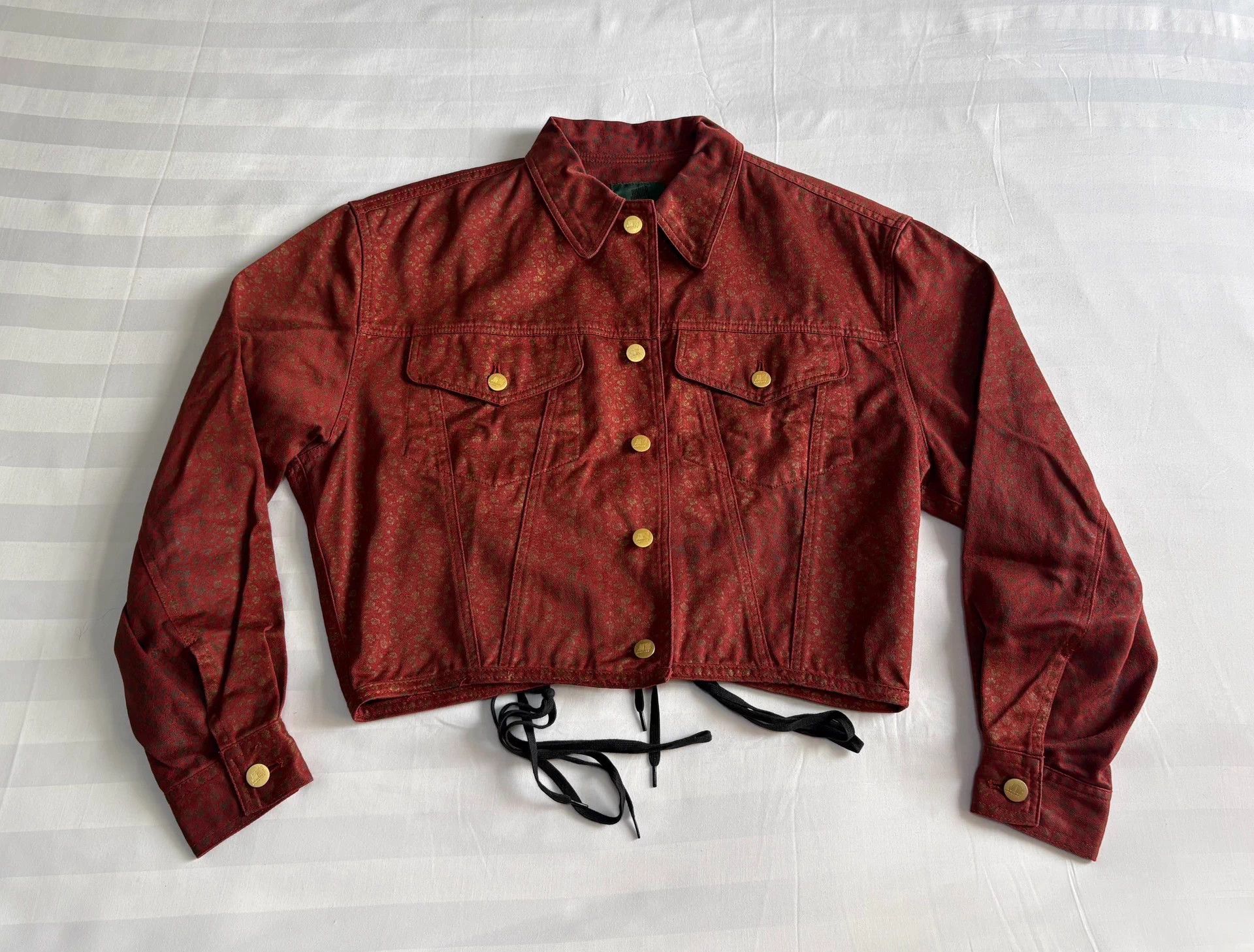 Jean Paul Gaultier JPG Vtg Flower Strap Corset Back Short Wide Jkt Size M / US 6-8 / IT 42-44 - 1 Thumbnail