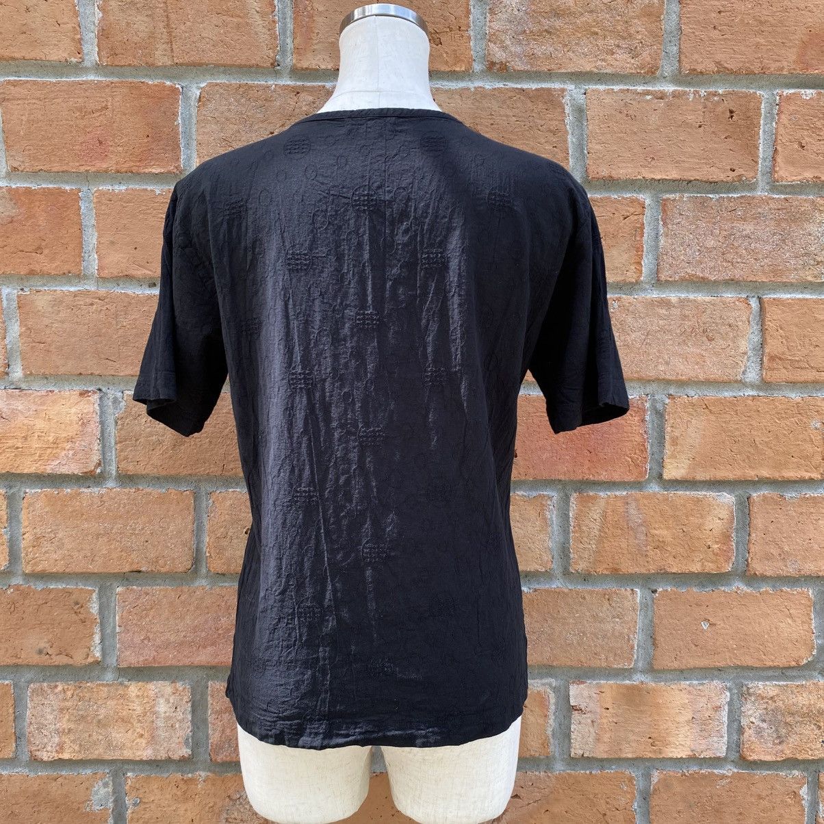 Issey Miyake Plantation Black Textured Short Sleeve Blouse Size S / US 4 / IT 40 - 16 Thumbnail