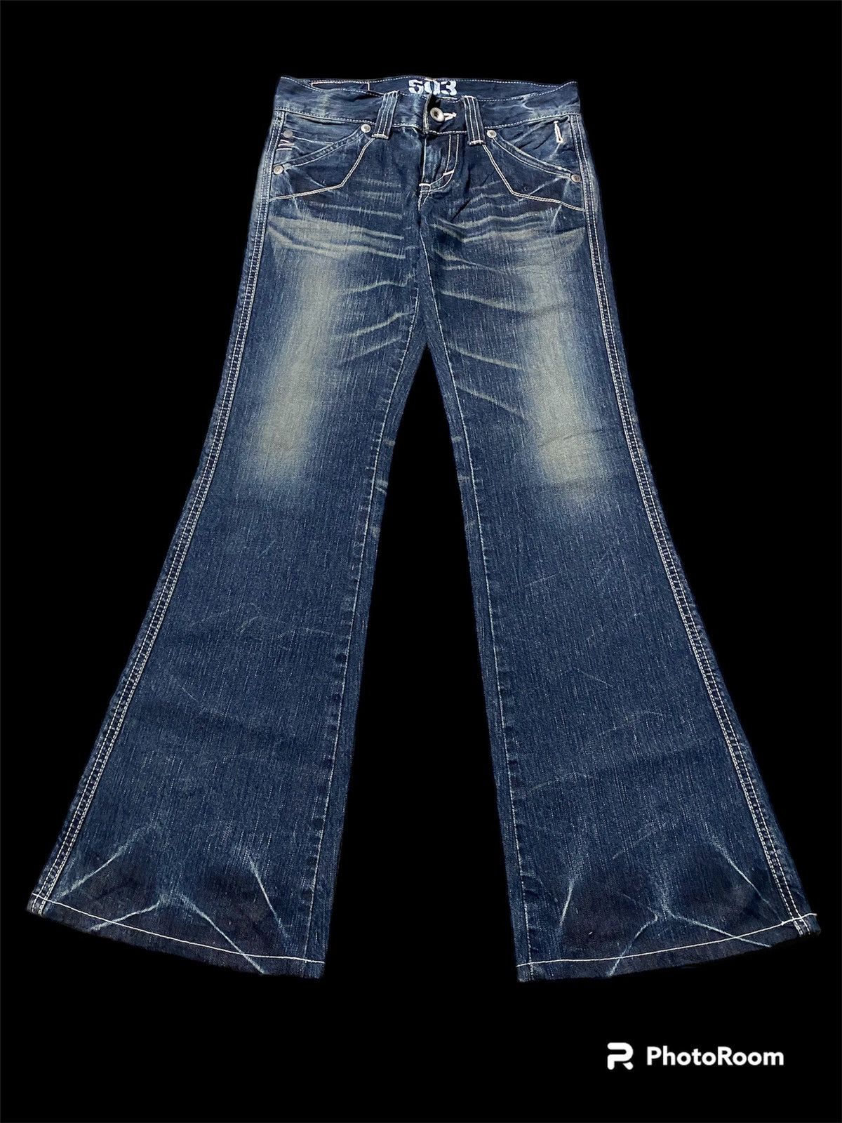 Edwin × Japanese Brand Flare Jeans Edwin 503 Low Rise Baggy Size US 29 - 4 Thumbnail