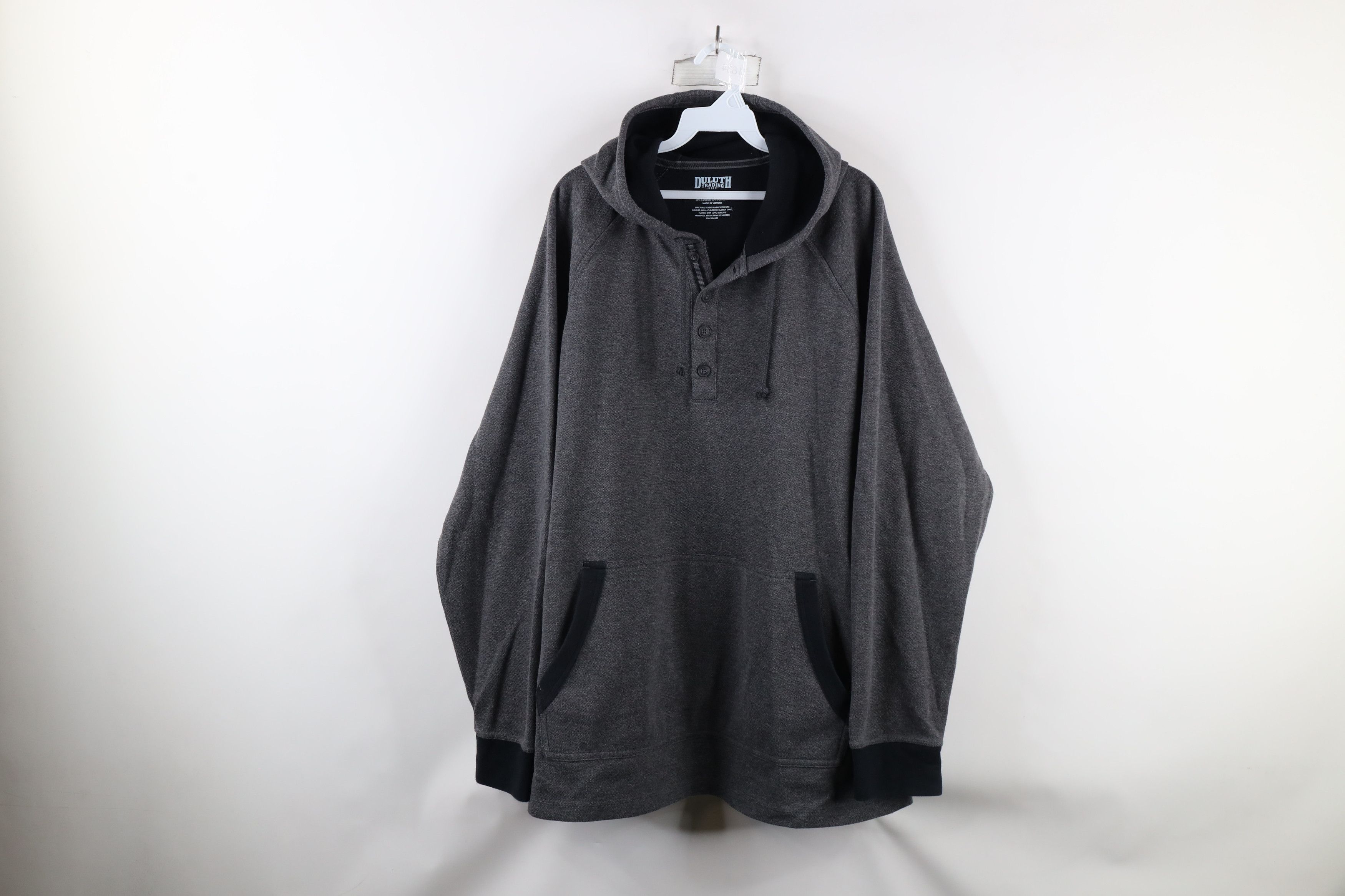 Duluth Trading Company × Vintage Duluth Trading Co Doubletime Henley Hoodie Sweatshirt Gray Size US XL / EU 56 / 4 - 1 Thumbnail