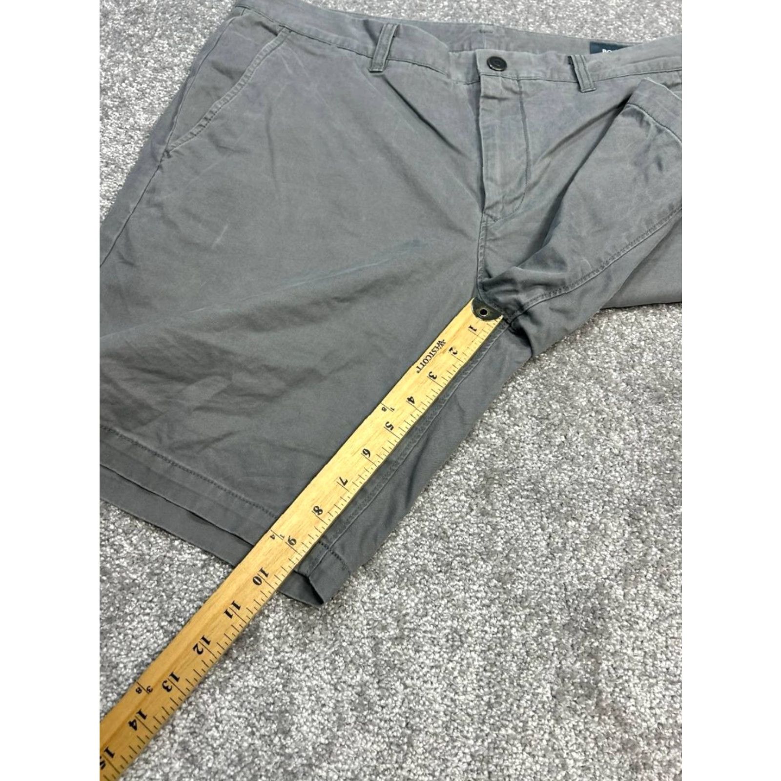 Bonobos Bonobos Chino Shorts Mens 36 Gray Cotton Mid Rise Flat Front Zip Fly Outdoor Size US 36 / EU 52 - 5 Thumbnail