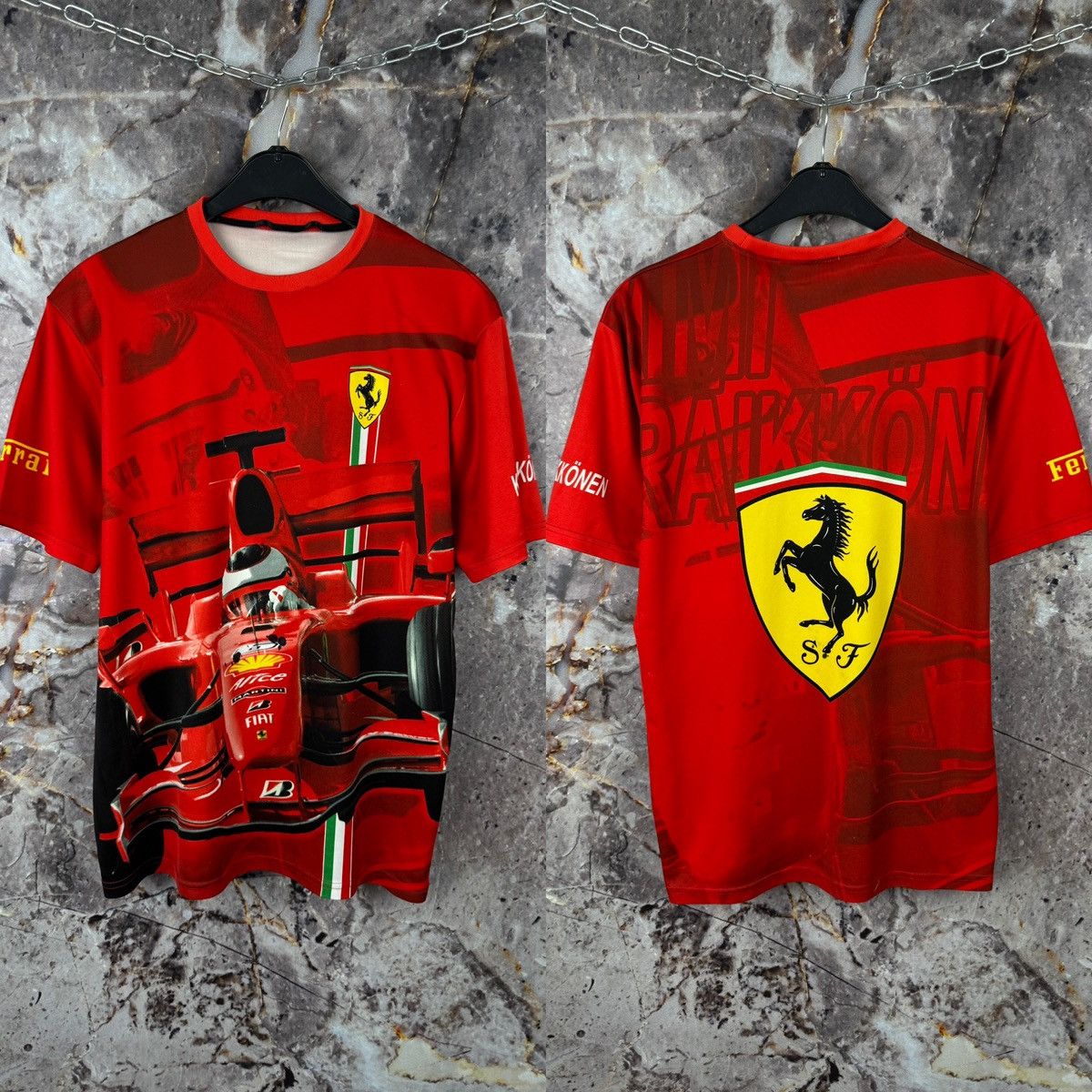 Ferrari Ferrari Kimi Räikkönen Graphic Racing T-Shirt Red Formula 1 Size US XL / EU 56 / 4 - 1 Thumbnail