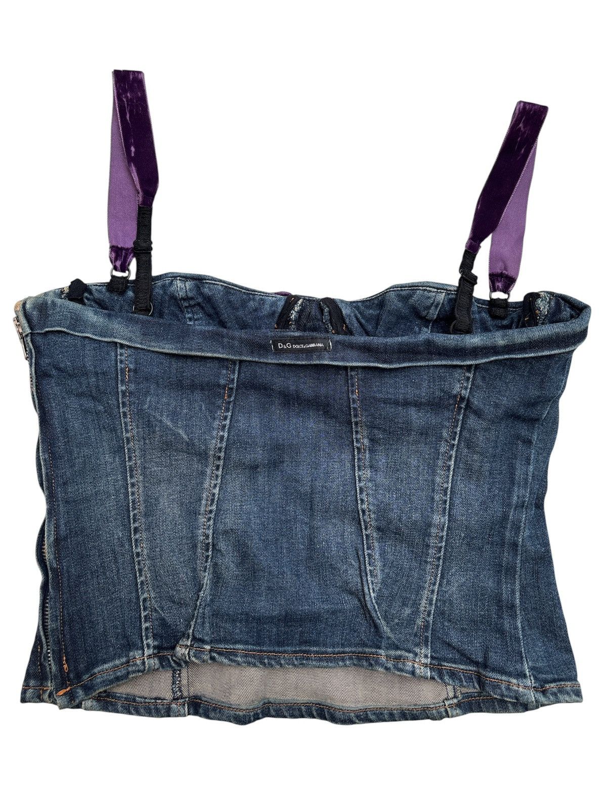 Dolce & Gabbana Y2K Denim Corset Size XS / US 0-2 / IT 36-38 - 2 Thumbnail