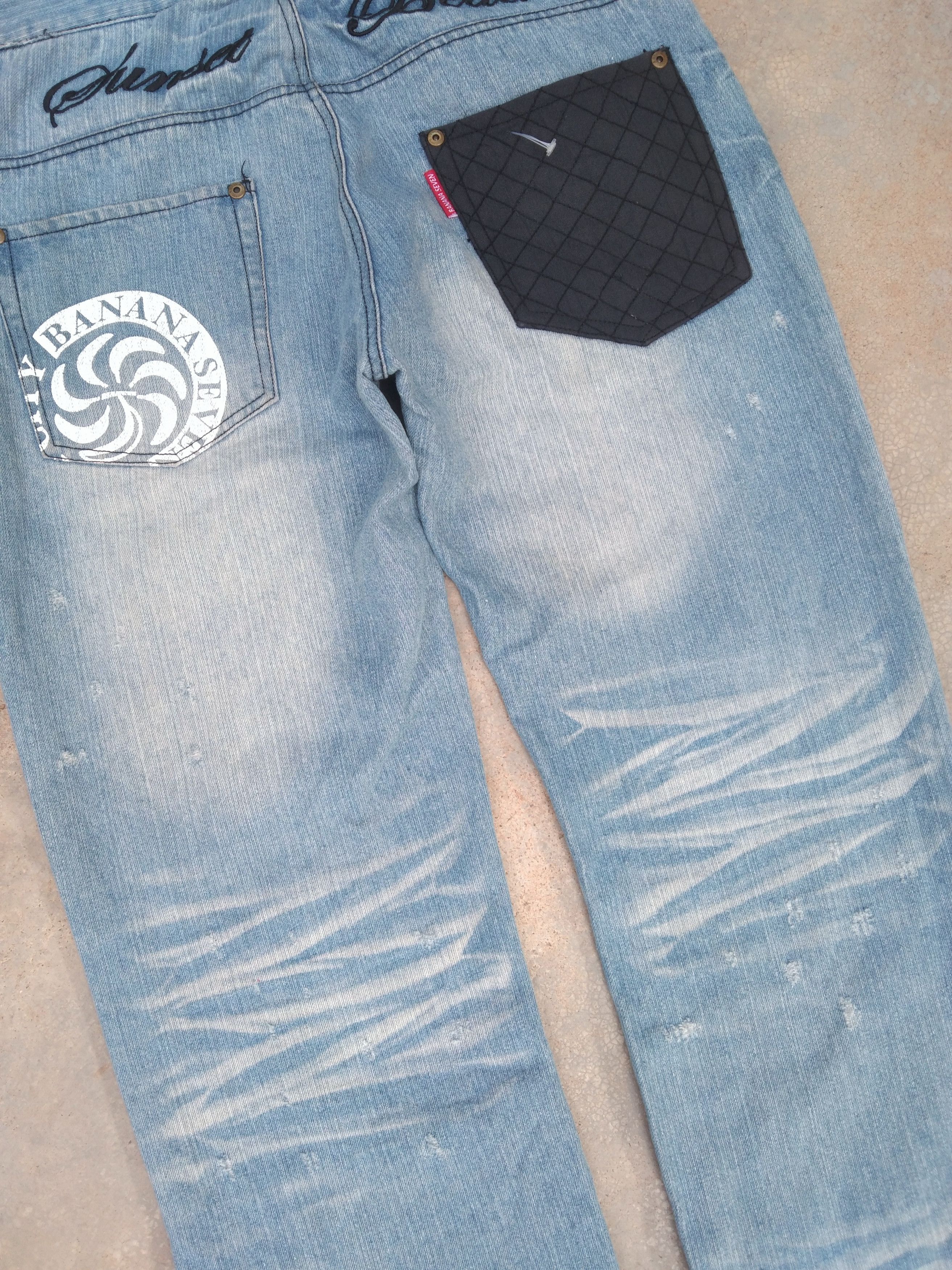 Crazy Y2k Banana Seven Whisker Straight Leg Jeans 32x33