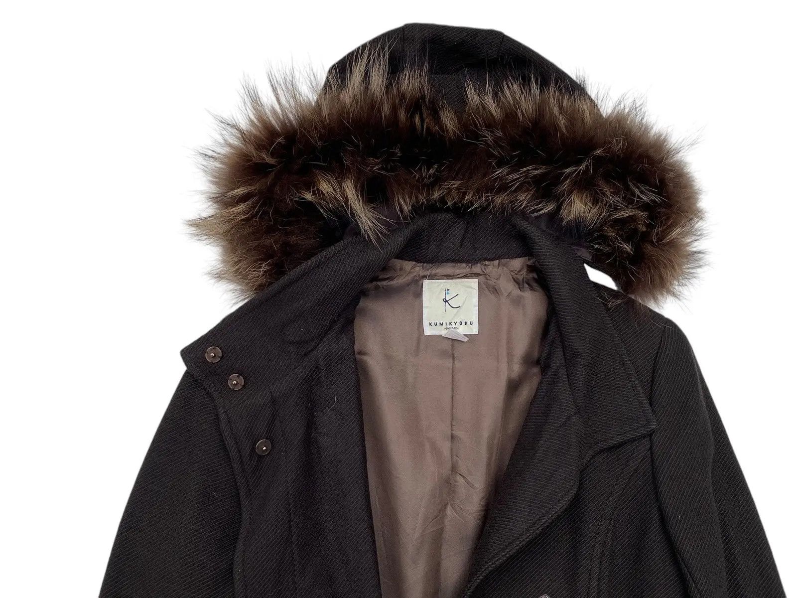 Japanese Brand Kumikyoku Jacket Fur Hood Bucket Waist Size US M / EU 48-50 / 2 - 5 Thumbnail
