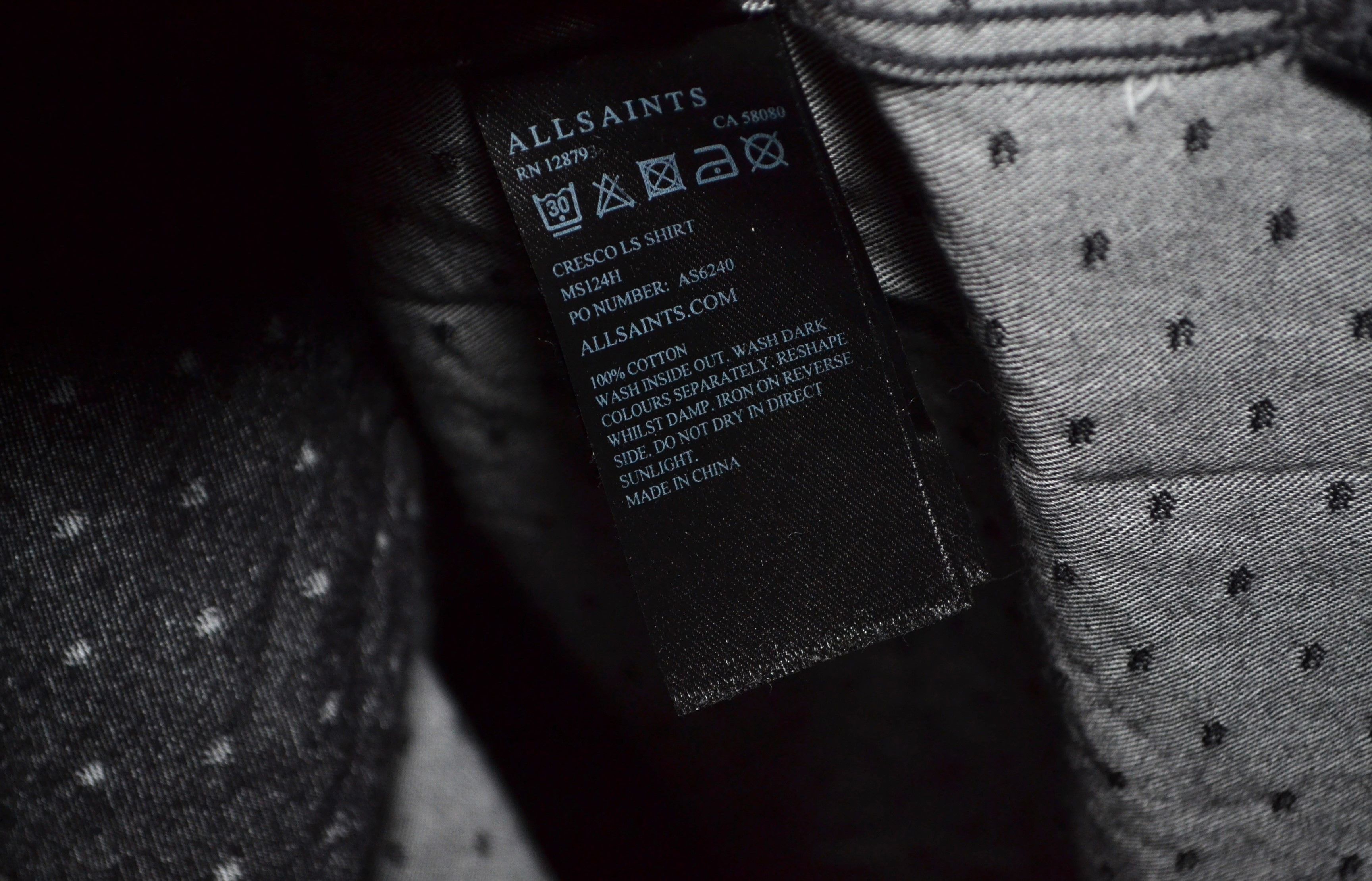 Allsaints AllSaints Cresco LS Polka Dot Flannel Cotton Shirt Size M Size US M / EU 48-50 / 2 - 9 Thumbnail