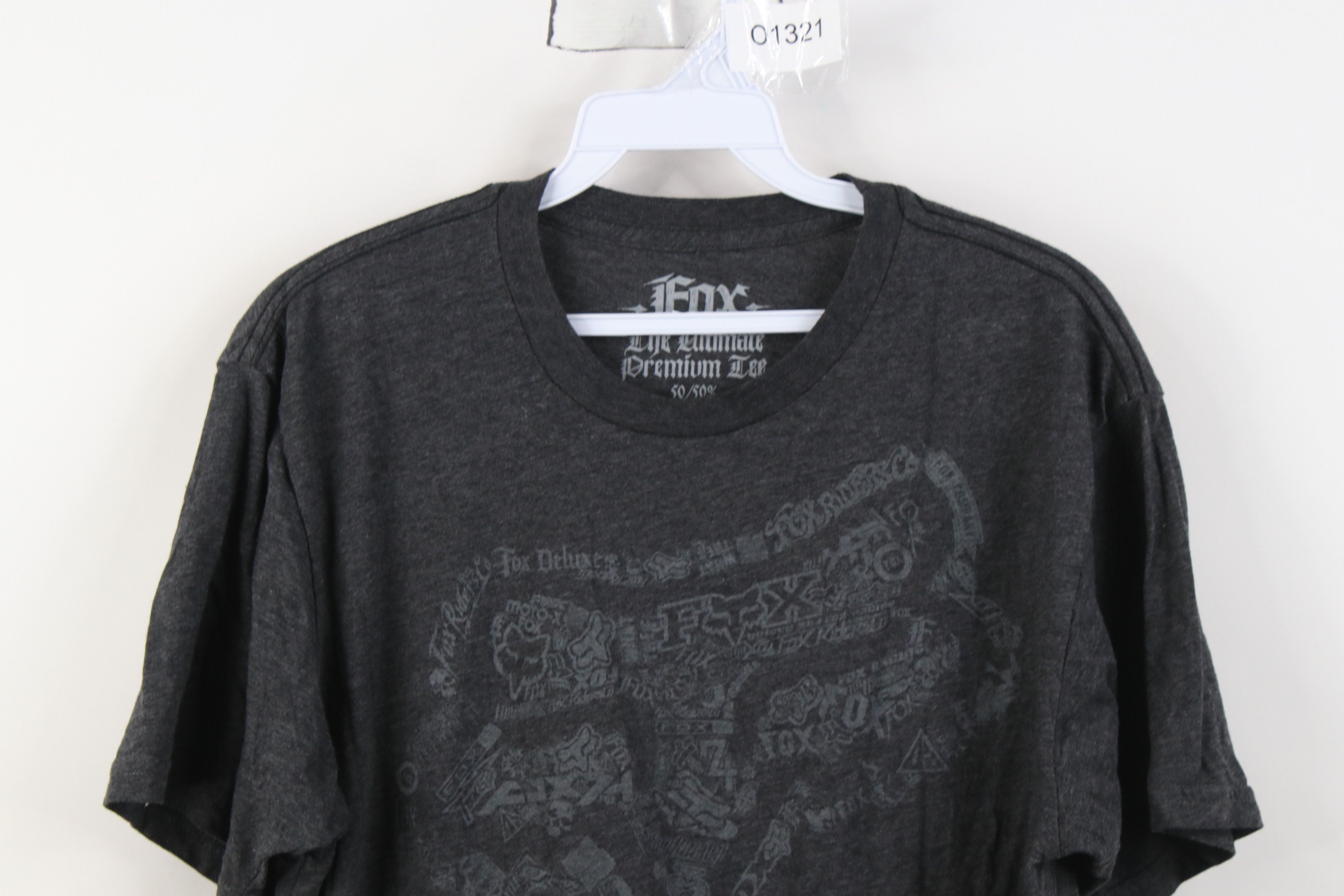 Fox Racing Vintage Y2K Fox Racing Big Logo Jersey Knit T-Shirt Gray Size US M / EU 48-50 / 2 - 2 Thumbnail