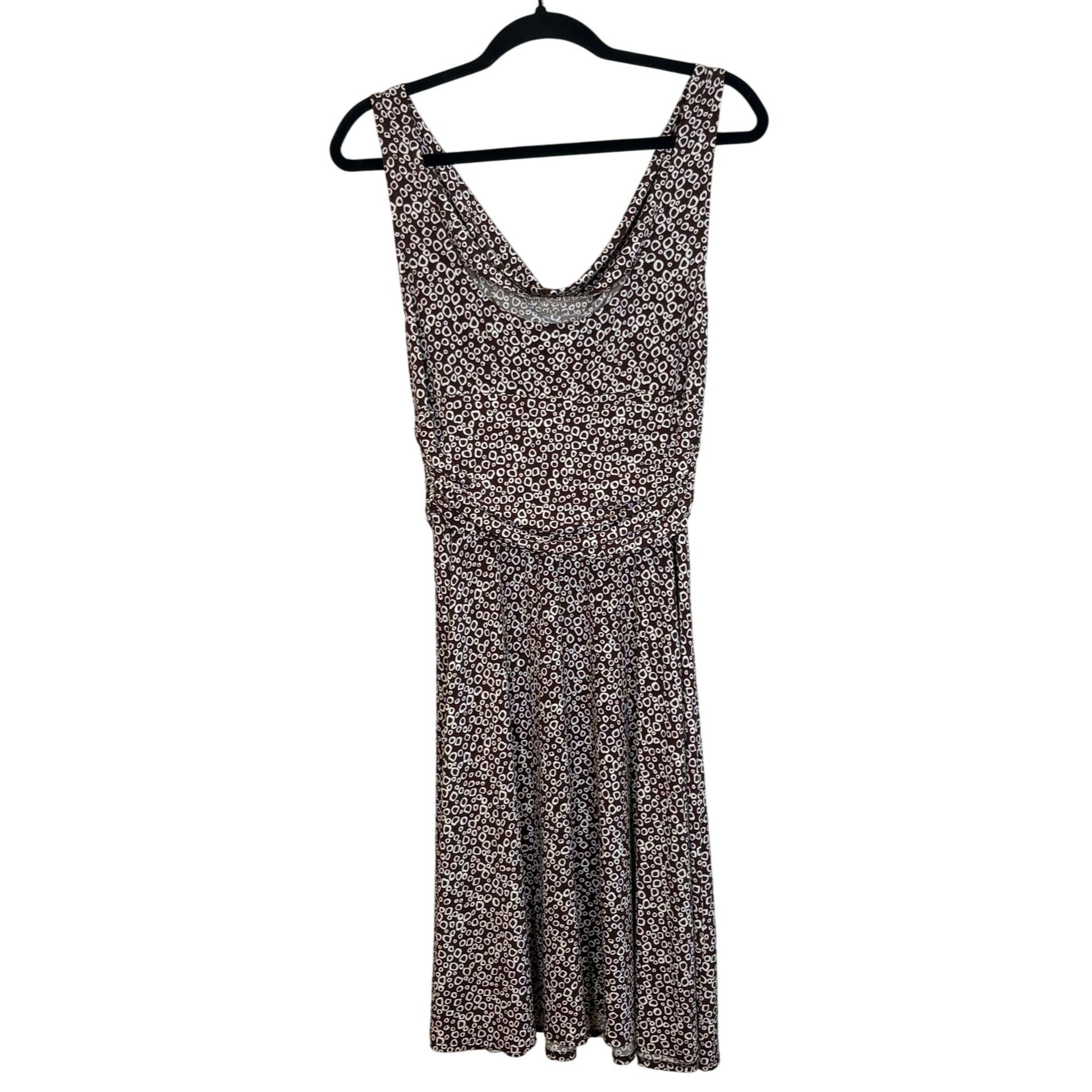 MAGGY LONDON Maggy London Women’s Midi Dress Brown Floral 12P Cowl Neck I Size XL / US 12-14 / IT 48-50 - 3 Thumbnail
