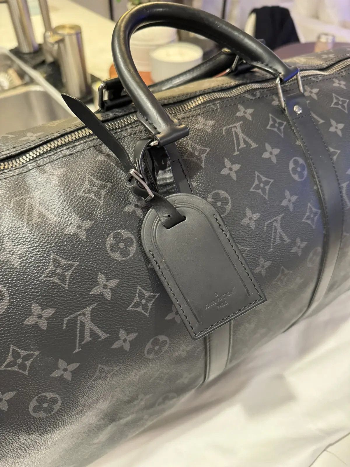 Louis Vuitton Louis Vuitton Bandouliere Keepall 55 Eclipse Monogram Size ONE SIZE - 3 Thumbnail