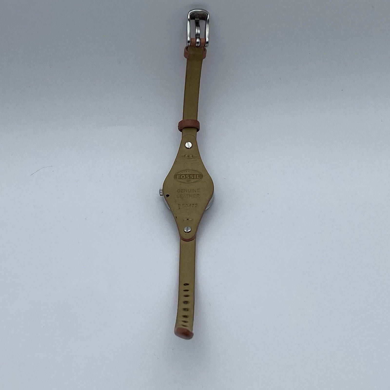 Fossil Fossil Women's Georgia Mini Pink Leather Strap Watch ES3472 Size ONE SIZE - 5 Thumbnail