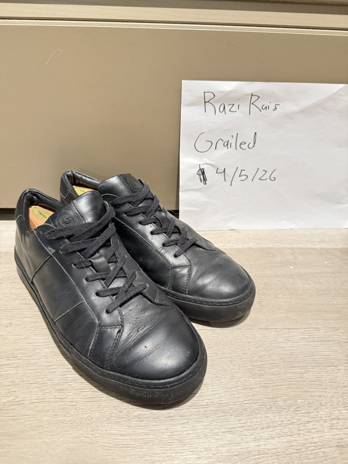 Greats The Royale Leather Sneakers - Triple Black Size US 10.5 / EU 43-44 - 6 Thumbnail