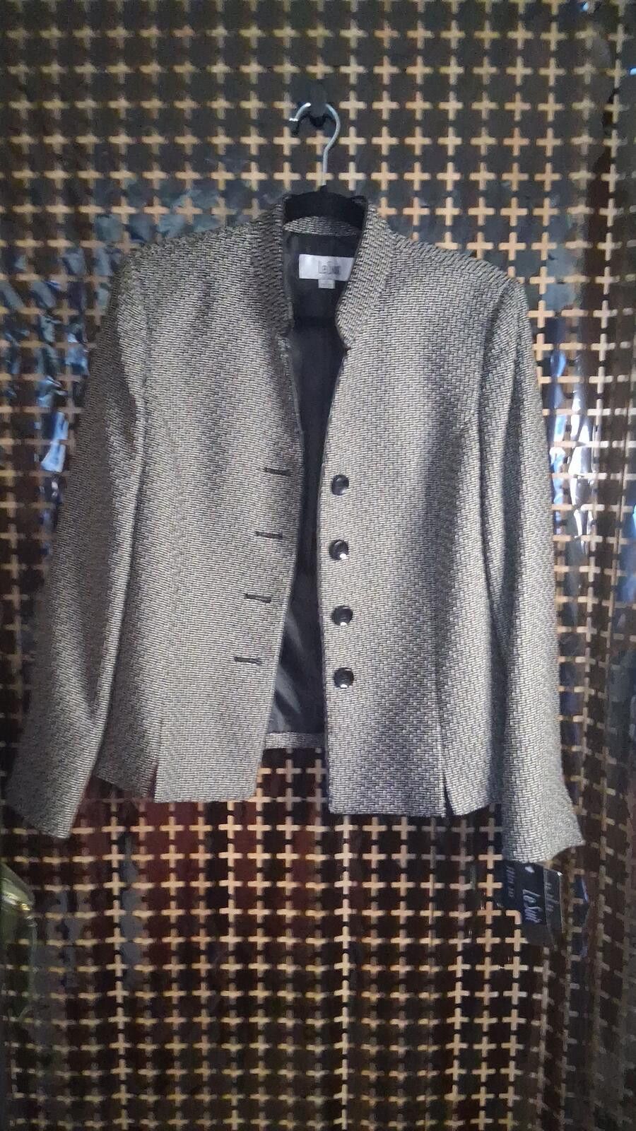 Other Le Suit Black & White Tweed Blazer Jacket Size 12 Size ONE SIZE - 1 Thumbnail