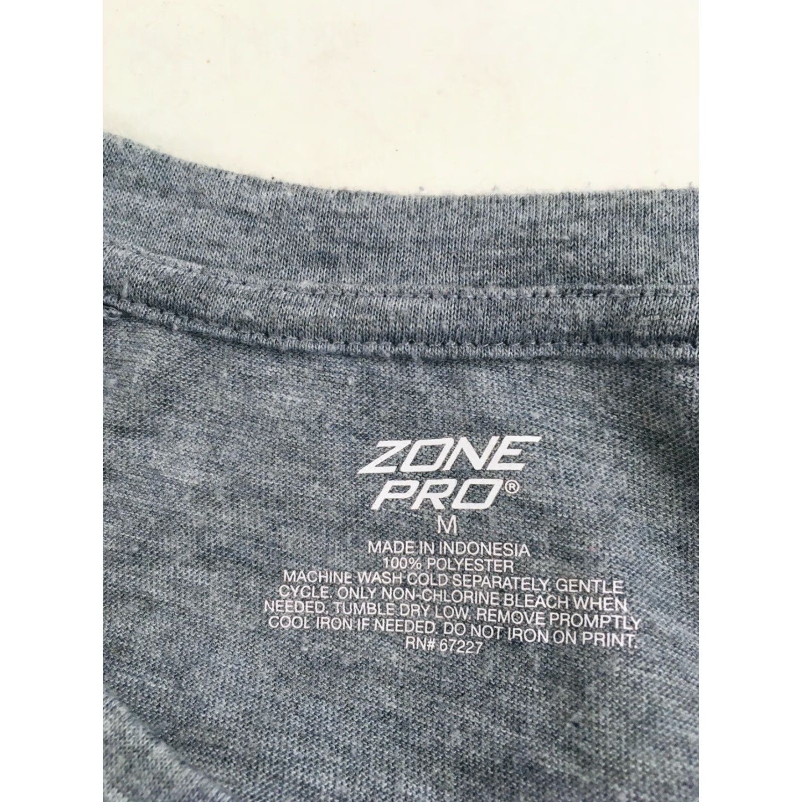 Vintage Zone Pro Shirt Women's M Coffee & Cardio Pullover Round Neck Short Sleeve Shirt Women's M Gray Regular Cotton? Polyester? Size M / US 6-8 / IT 42-44 - 5 Thumbnail