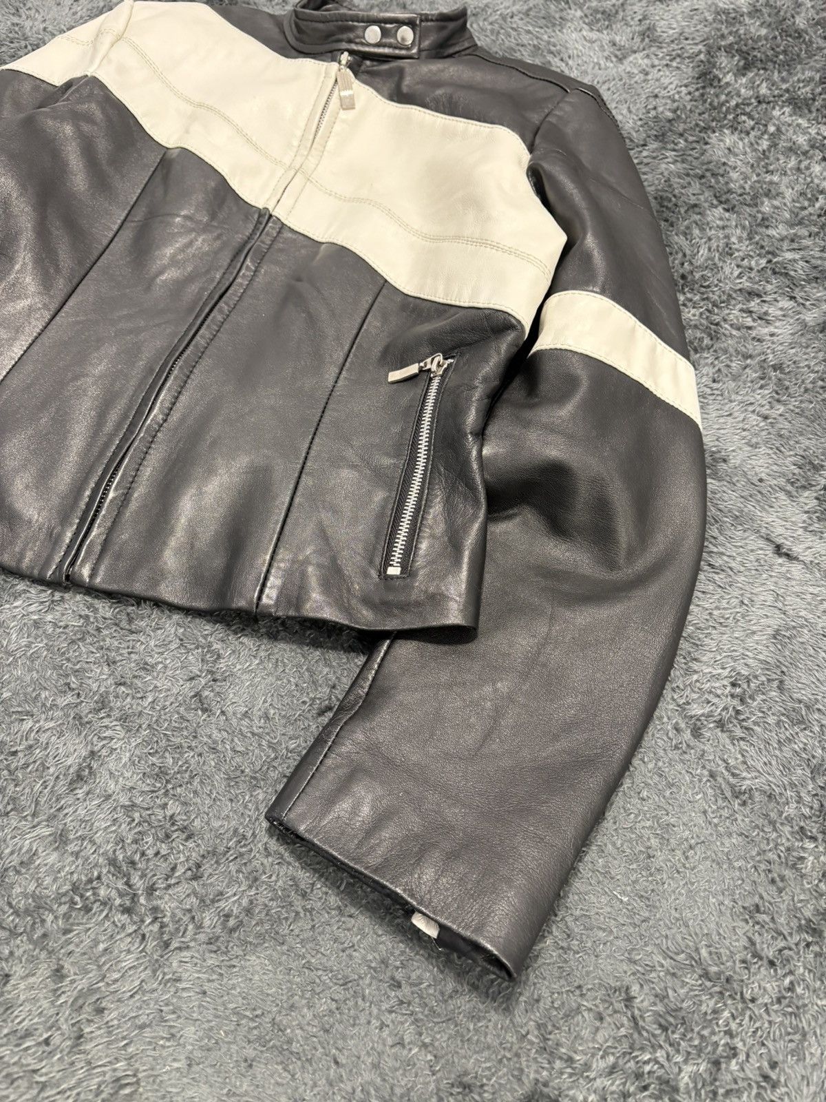 Japanese Brand Vintage Dakota Real Leather Racing Jacket Size M / US 6-8 / IT 42-44 - 2 Thumbnail