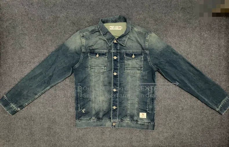 Neighborhood Neighborhood Distressed Destroyed Faded Lapel Single Breas Size US XL / EU 56 / 4 - 2 Thumbnail