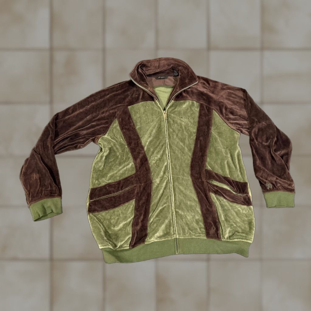 Sean John VINTAGE Sean John Velour Jacket Mens XL Green Full Zip Hip Hop Retro Basketball Long Sleeve Regular Coat/Jacket - Green Size US XL / EU 56 / 4 - 1 Thumbnail