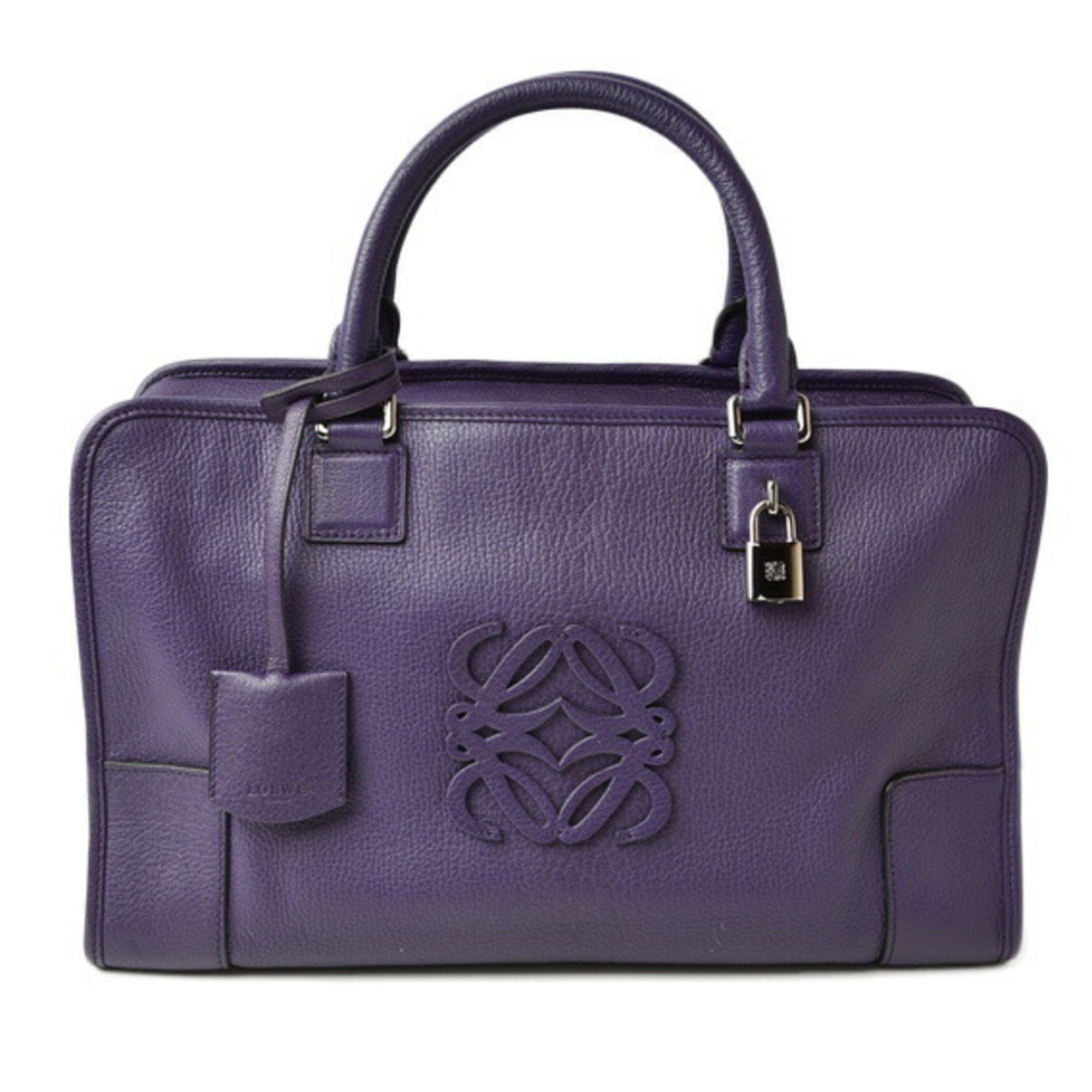 image of Loewe Handbag Amazona 36/amazona 36 Dark Purple/silver, Women's