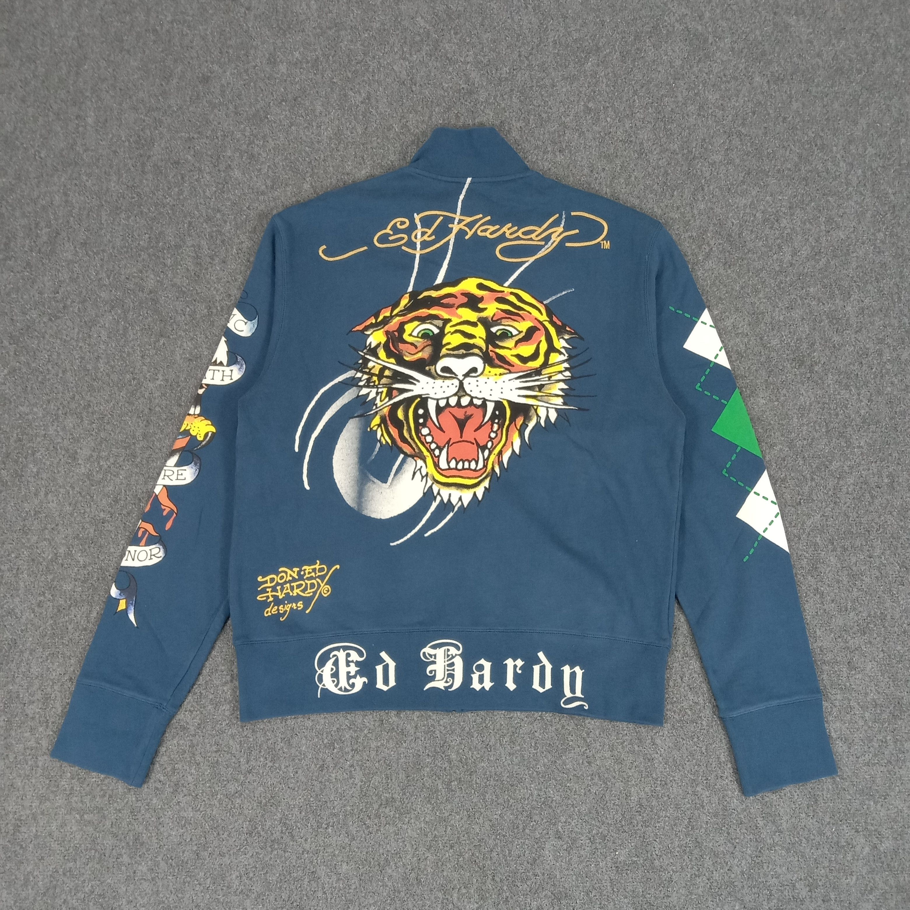 Christian Audigier × Ed Hardy × Vintage Ed Hardy by Christian Audiger Designer Sweatshirt Jacket Size US L / EU 52-54 / 3 - 1 Thumbnail