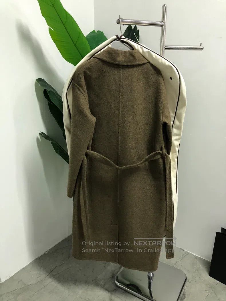Hermes Hermes Solid color waist long sleeve coat, tundra green Size XS / US 0-2 / IT 36-38 - 2 Thumbnail