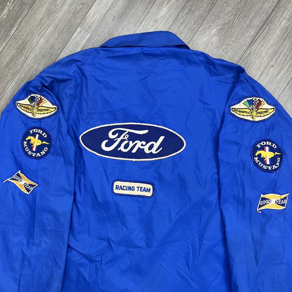 Ford × Sports Specialties Vintage 70s Ford Mustang Patch Light Jacket Size US L / EU 52-54 / 3 - 13 Thumbnail