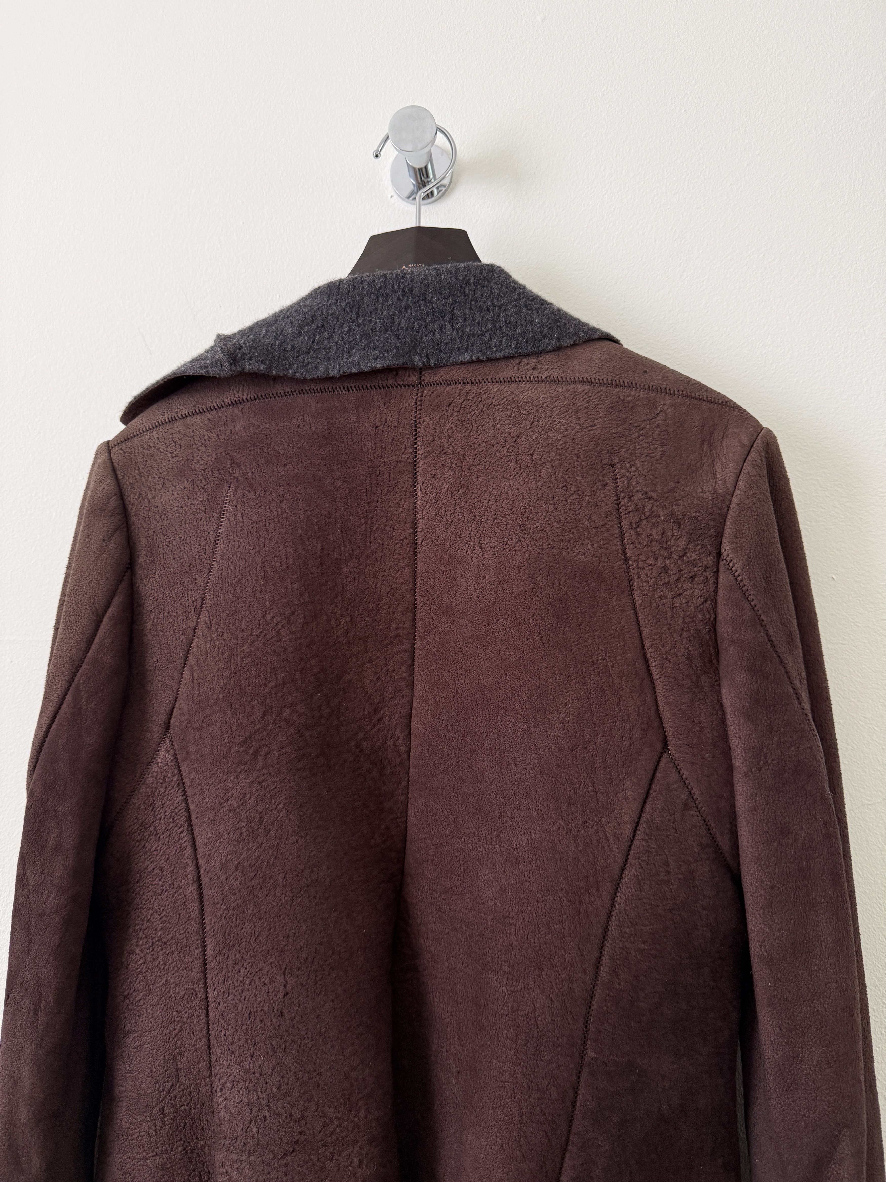 Isaac Sellam Experience Lambskin Leather Asymmetrical Wool Lined Jacket Size M / US 6-8 / IT 42-44 - 20 Thumbnail