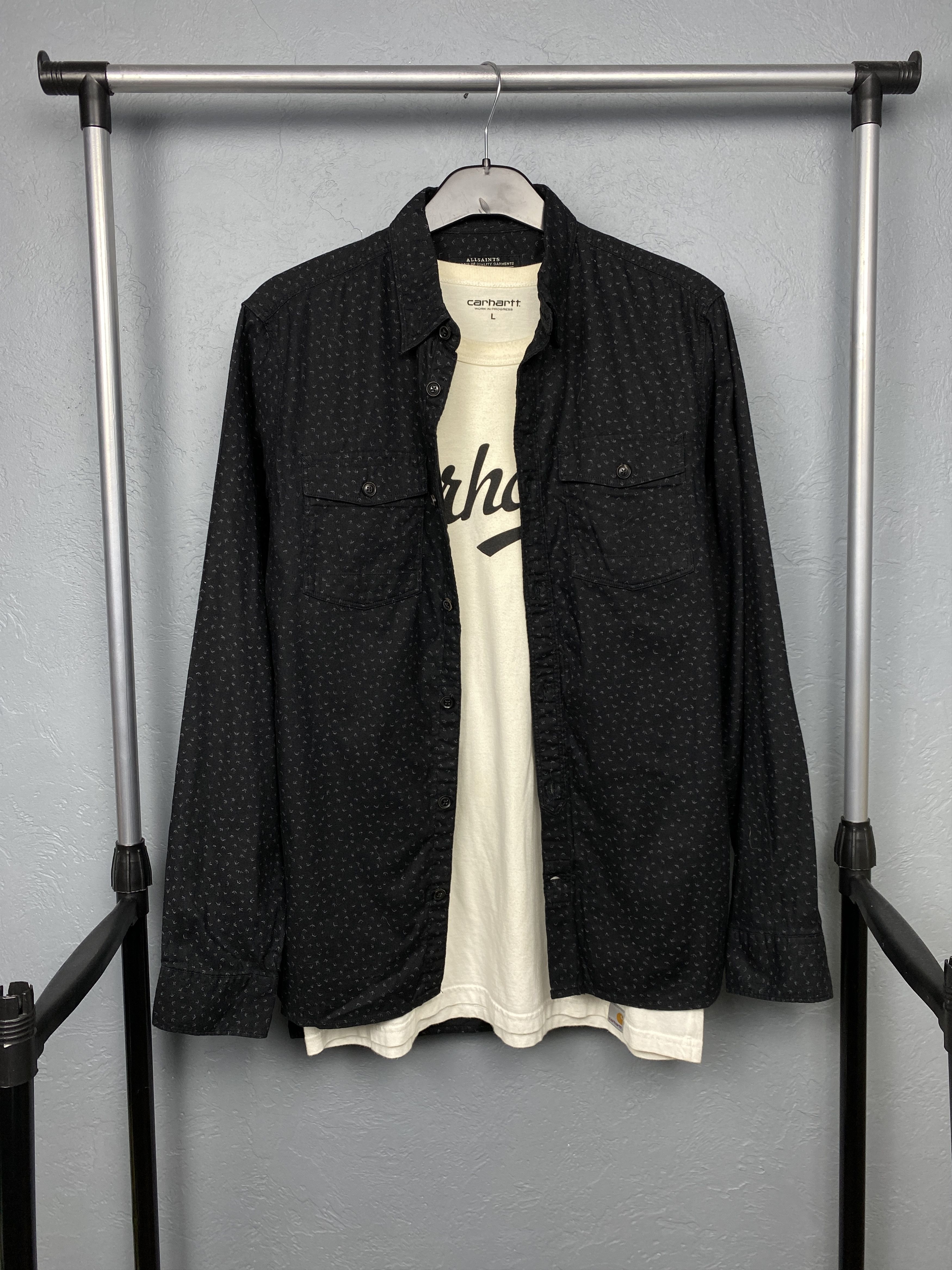 Allsaints × Flannel Allsaints Lonerock Mens Long Sleeve Shirt Size US XS / EU 42 / 0 - 1 Thumbnail