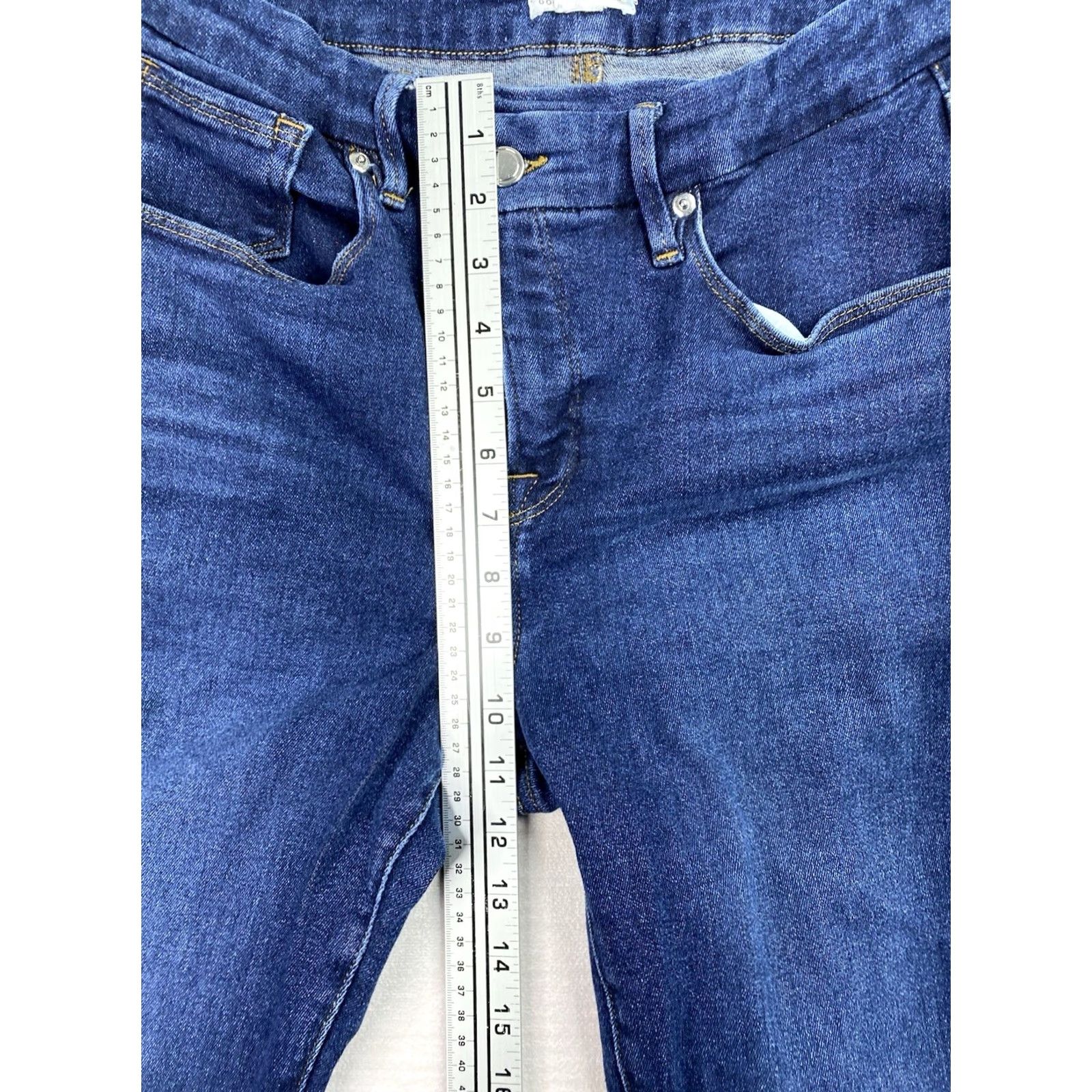 Good American Good American Jeans Womens 8 Skinny Mid Rise Stretch Dark Wash Denim Shirt? Size 30" / US 8 / IT 44 - 3 Thumbnail