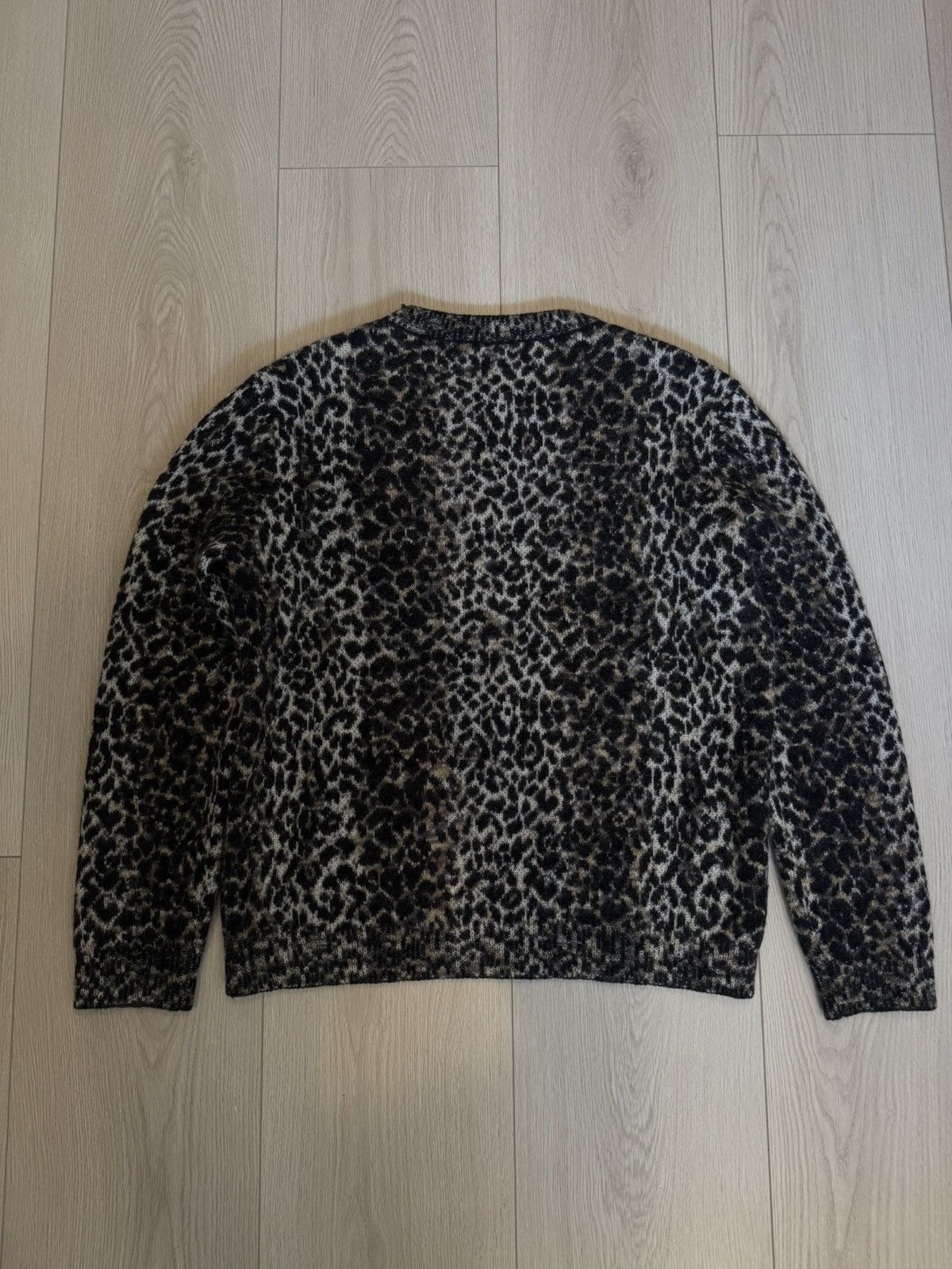 Saint Laurent Paris Saint Laurent Paris Leopard Mohair Knit Sweater Size US L / EU 52-54 / 3 - 10 Thumbnail