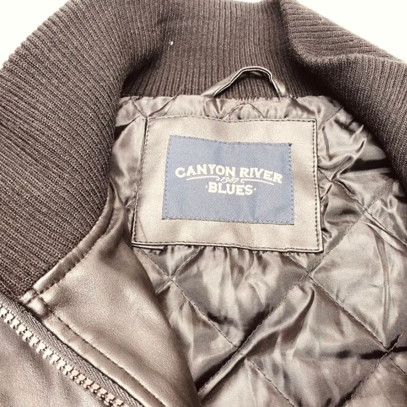 Vintage VINTAGE NWT Canyon River Blues Bomber Jacket Mens XL Black PVC Quilted Pockets Size US XL / EU 56 / 4 - 6 Thumbnail