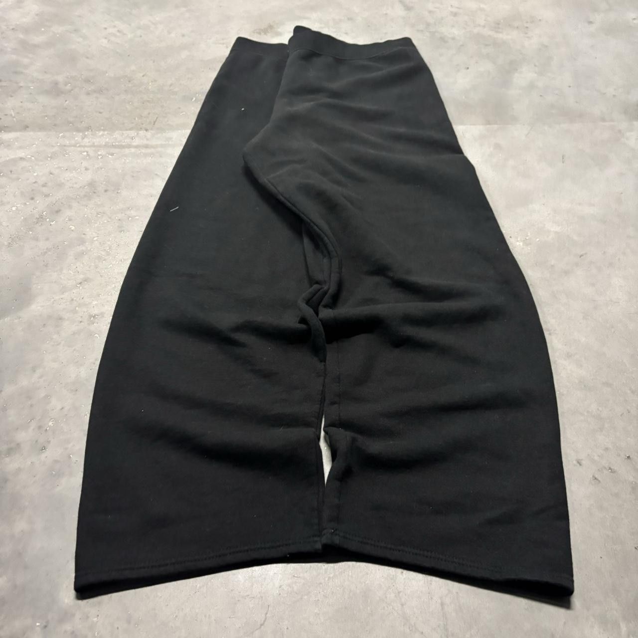 Japanese Brand × Vintage Crazy Vintage Y2K/2000s Baggy Black Skater Essential Sweatpants! Size US 36 / EU 52 - 3 Thumbnail
