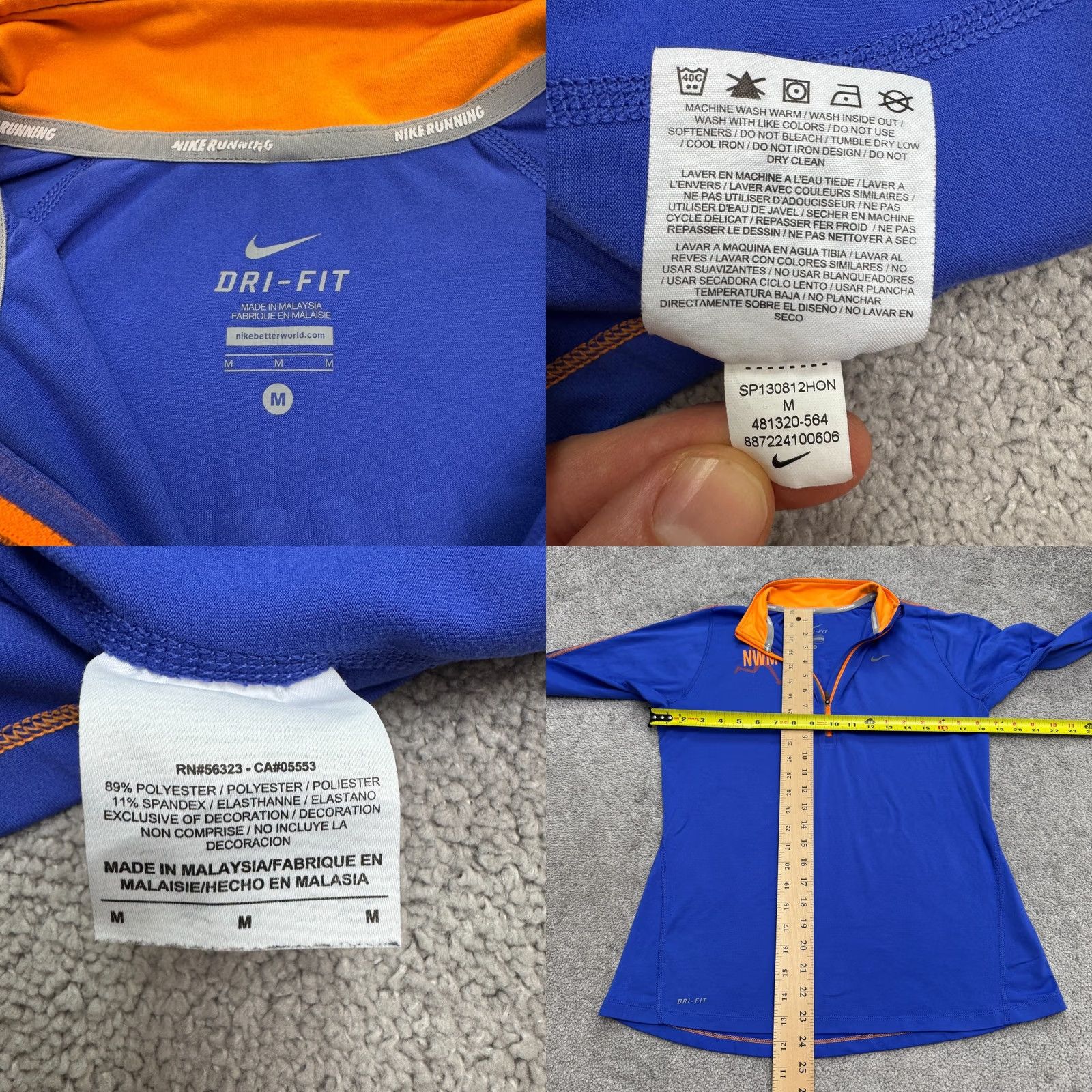Nike Nike Dri-Fit Jacket Mens Medium Blue Nike Dri-FIT Half Zip Activewear Card? Size US M / EU 48-50 / 2 - 8 Thumbnail