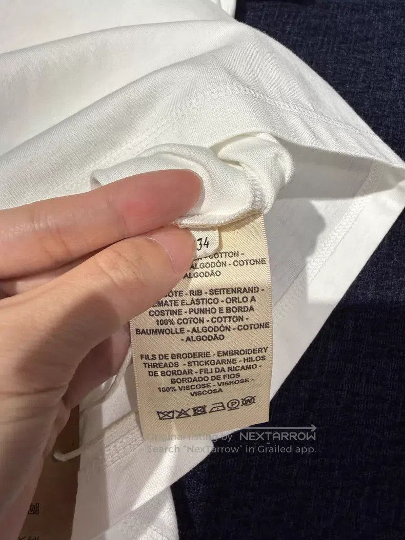 Hermes Hermes Pocket Embroidered Short Sleeve T-Shirt - Cotton Size XXS / US 00 / IT 34 - 4 Thumbnail